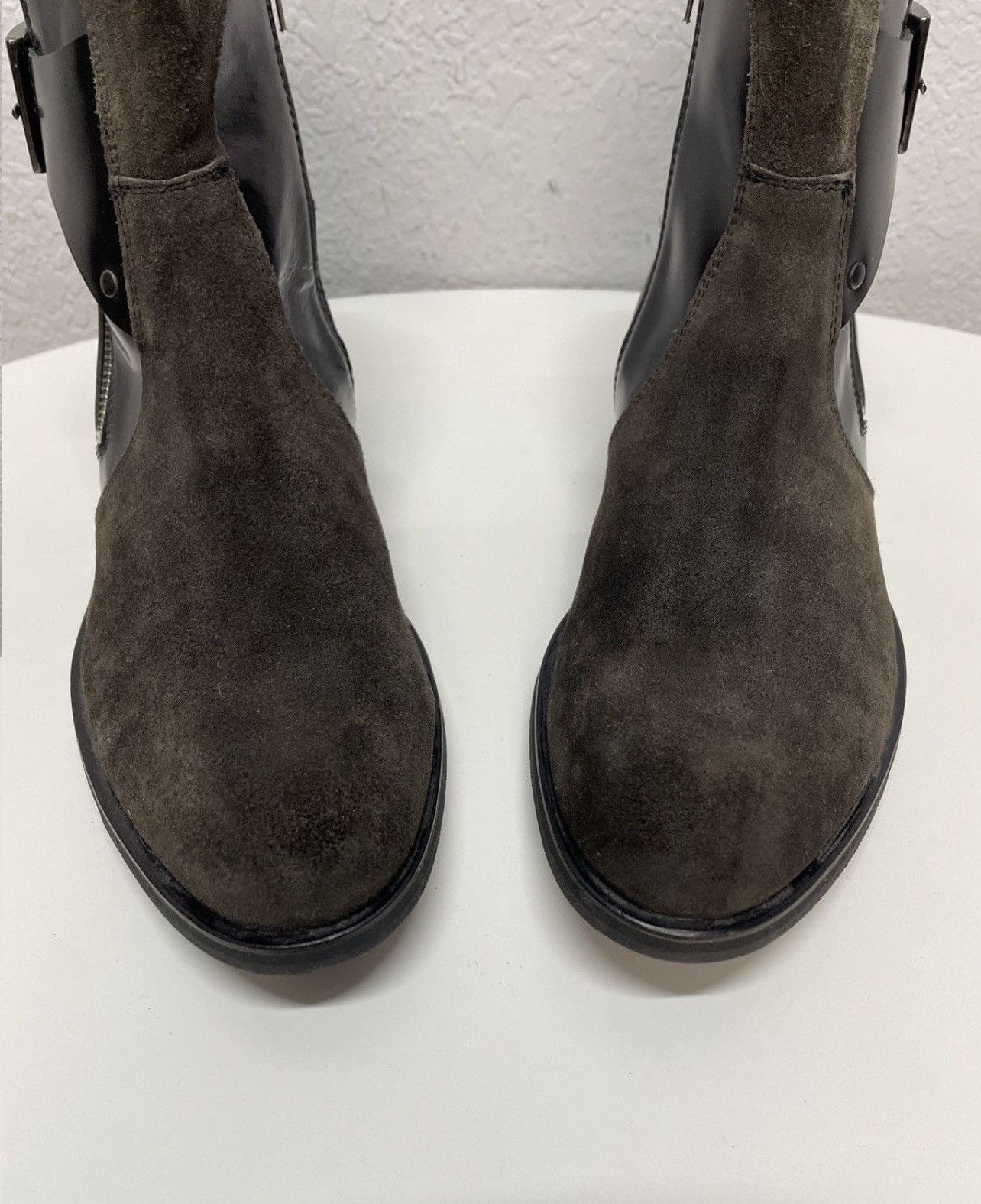 If Six Was Nine AS 98 Vibe Artisan Black Leather Side Zip Ankle Biker Boots Size US 8 / EU 41 - 10 Thumbnail