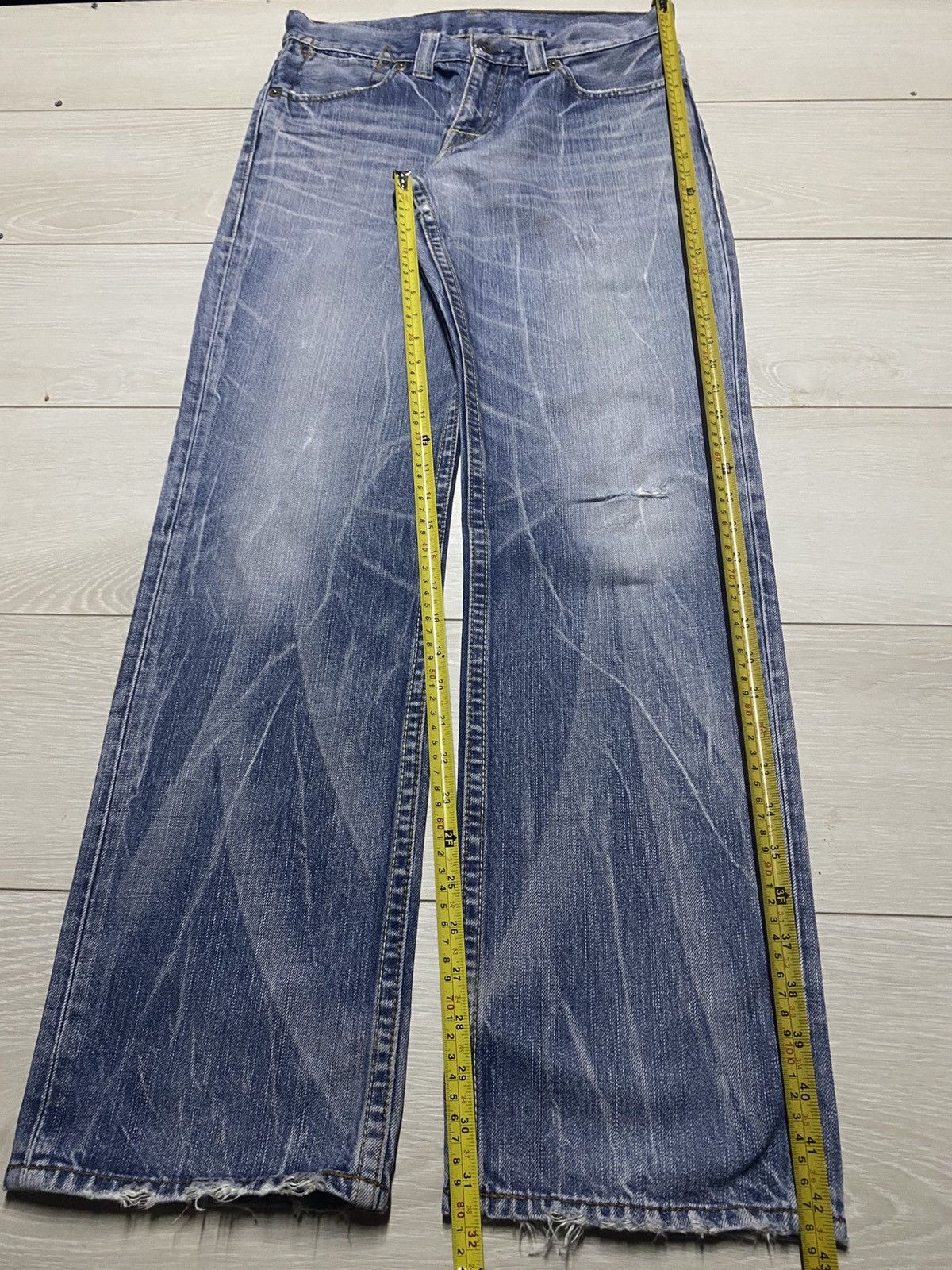 Levi's Vintage Levis 502 Thunder Wash Distressed Loose Jeans Size US 32 / EU 48 - 12 Thumbnail