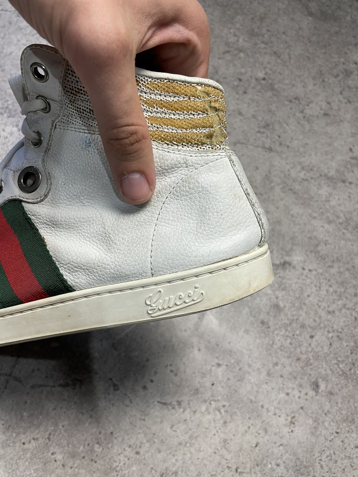 Gucci Men’s Gucci White Coda High Top Sneakers Size US 7.5 / EU 40-41 - 8 Thumbnail