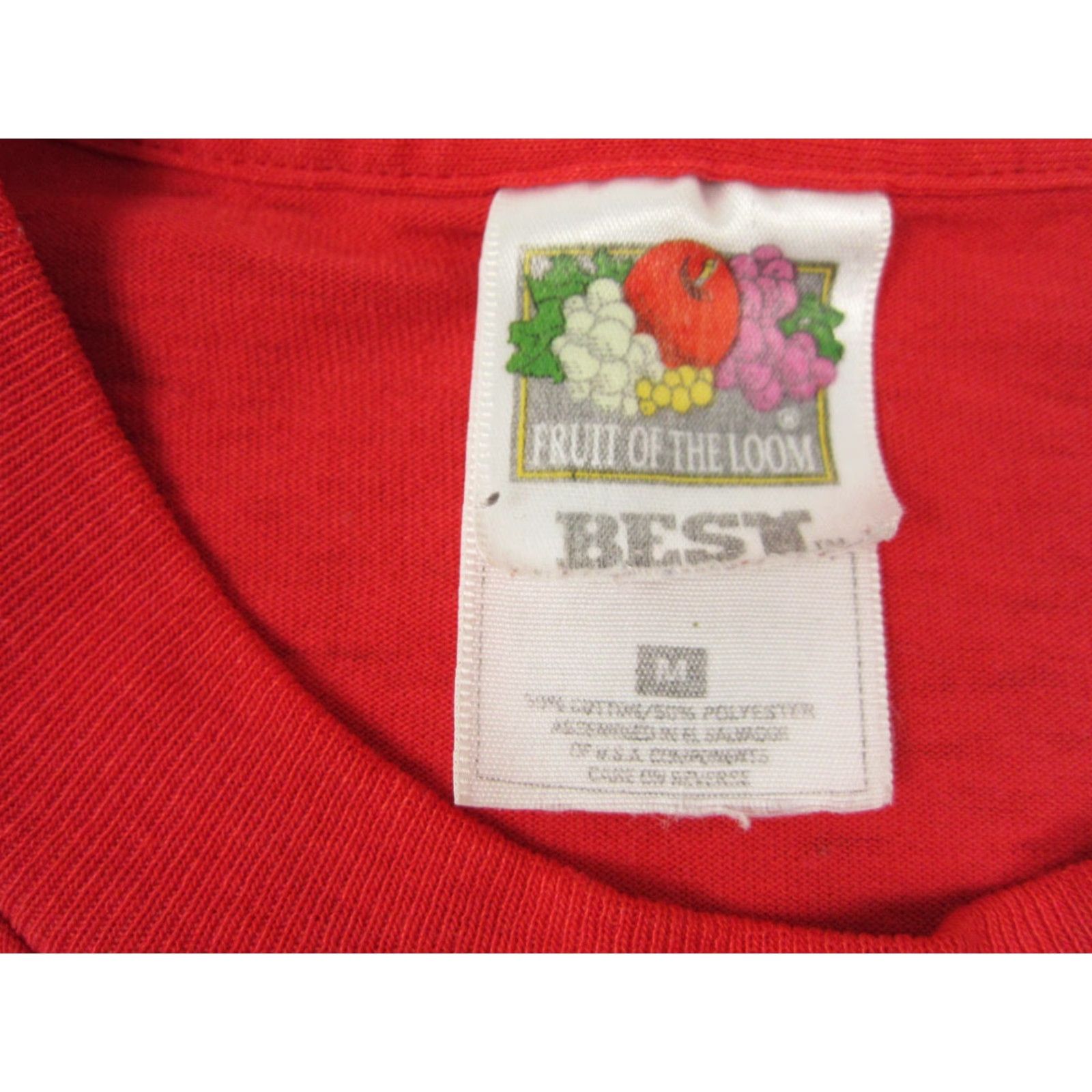Fruit Of The Loom VINTAGE Fruit of the Loom Shirt Mens M Red Pocket 90s Electrician T-Shirt Size US M / EU 48-50 / 2 - 4 Thumbnail