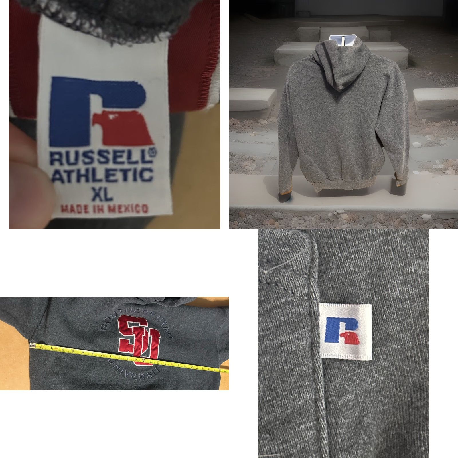 Russell Athletic VTG Southern Utah University Pullover Hoodie Men XL Dark Gray Russell Embroider Size US XL / EU 56 / 4 - 8 Thumbnail