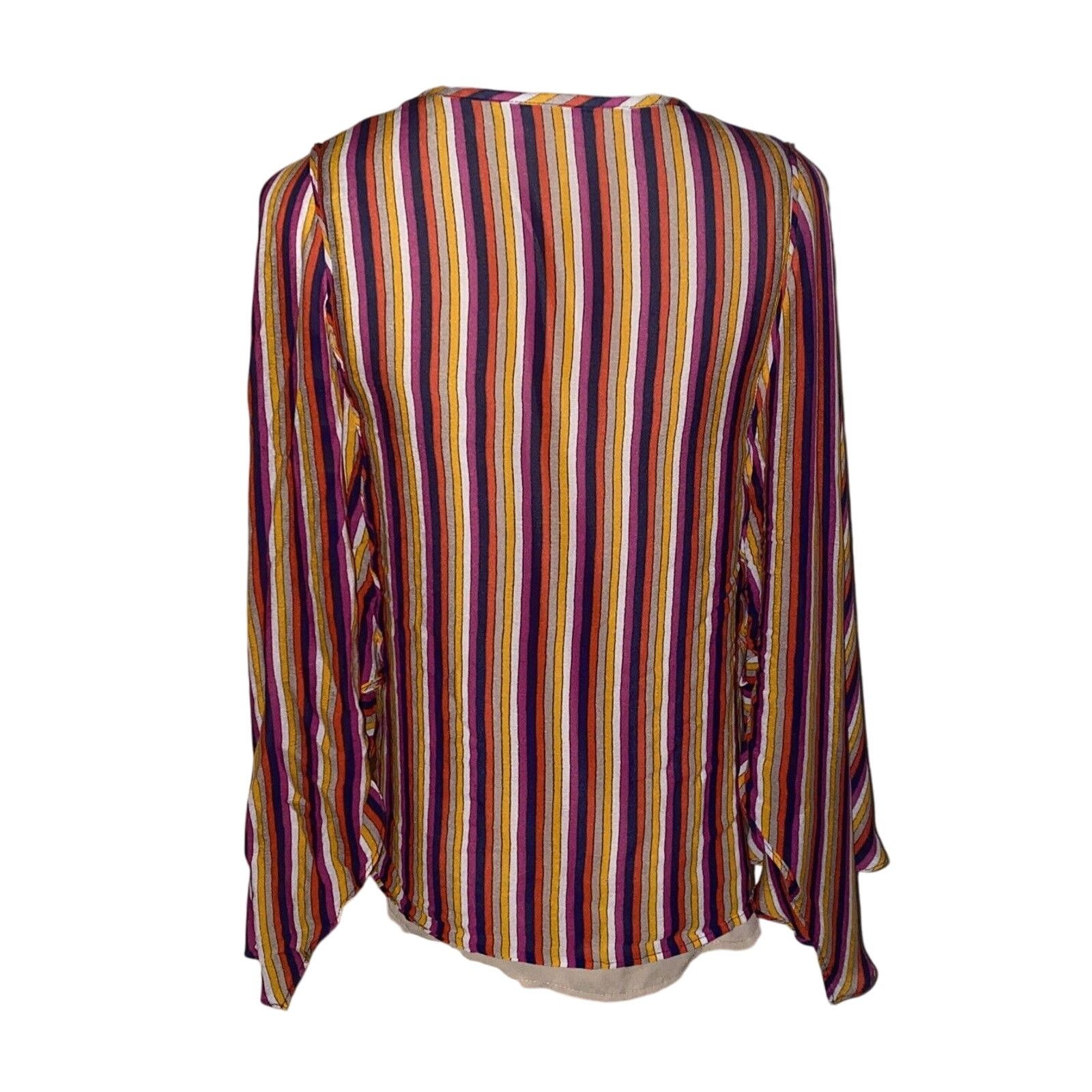 Trina Turk Trina Turk Rainbow Striped Blouse Size XS Flowy Long Sleeve Size XS / US 0-2 / IT 36-38 - 7 Thumbnail