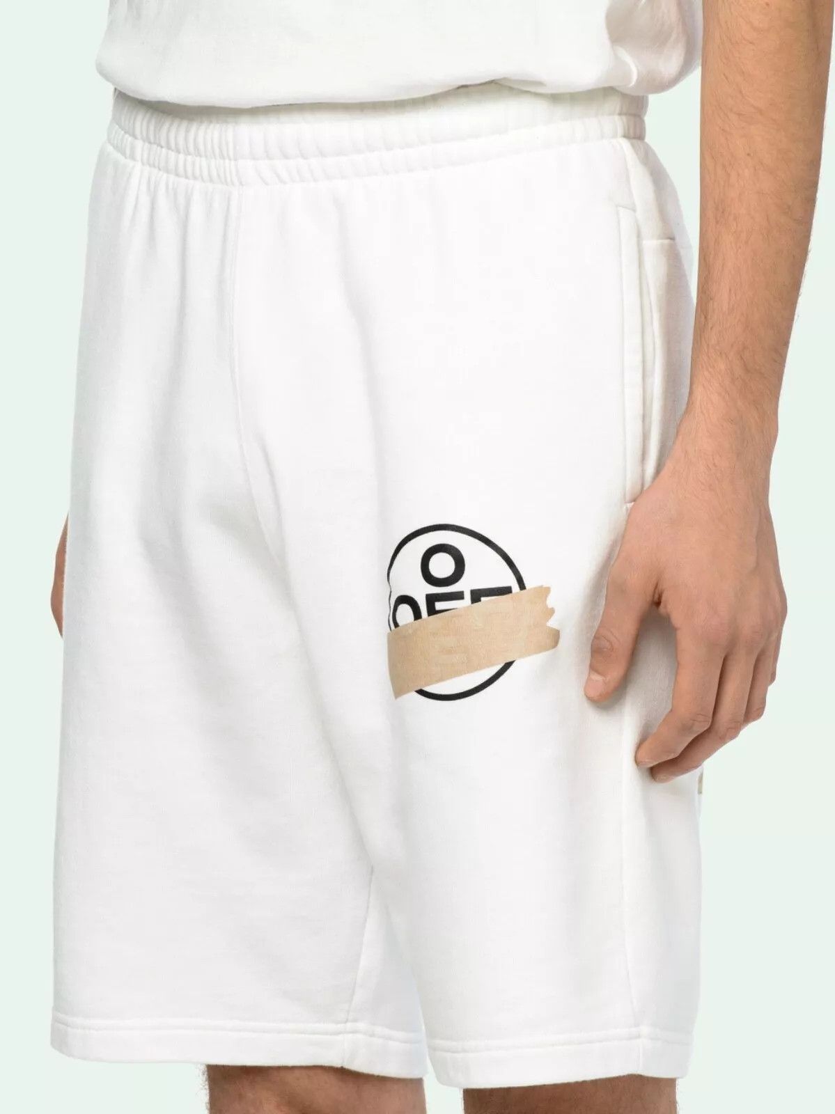 Off-White White Tape Arrows Sweatshorts Size US 26 / EU 42 - 2 Thumbnail