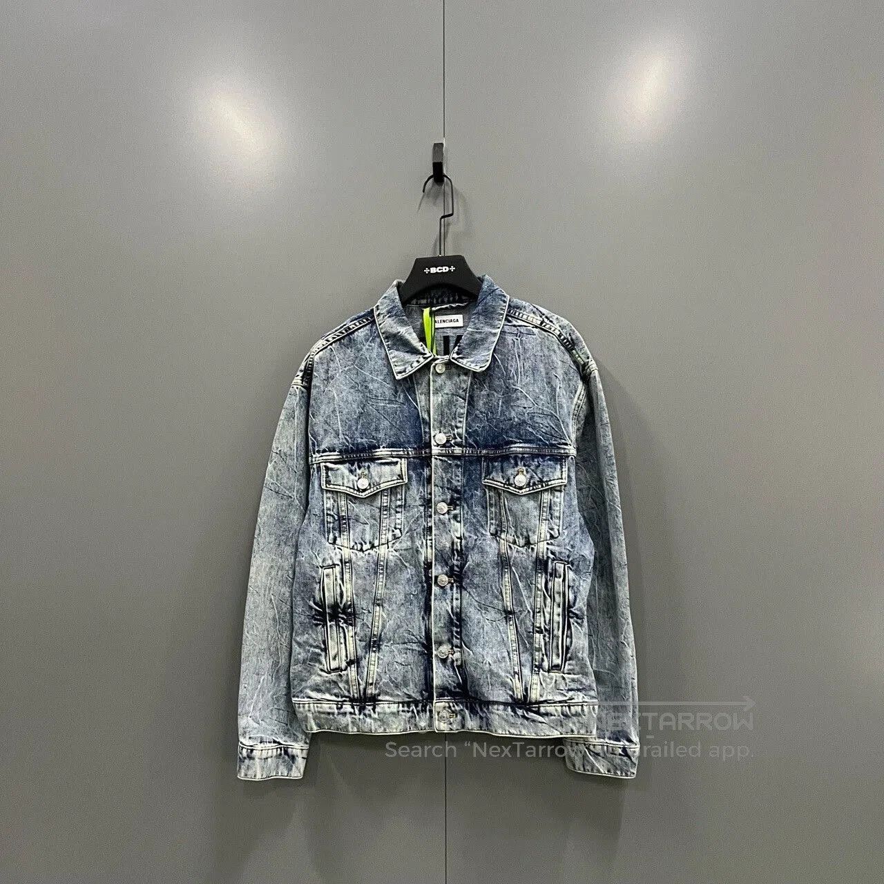 balenciaga vintage logo denim jacket.