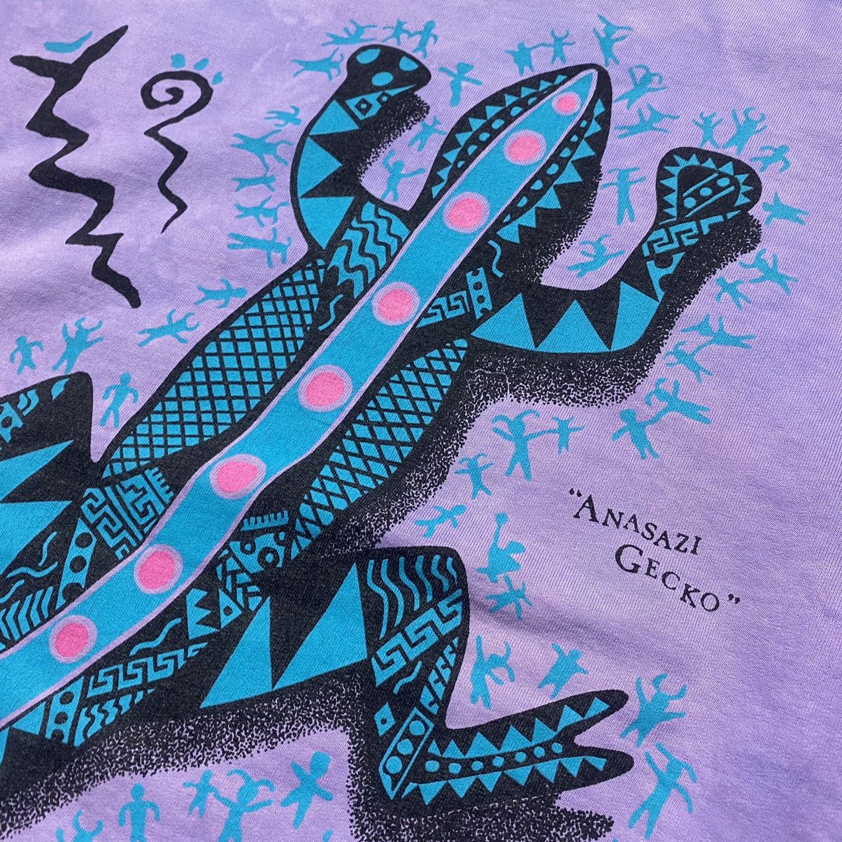 Vintage Rare 90s Dagoli Ancient Cave Art Gecko Surf Boxy Crewneck Size US L / EU 52-54 / 3 - 3 Thumbnail