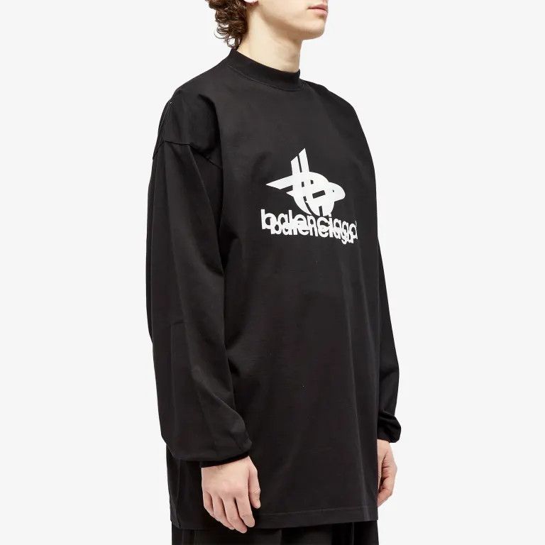 Balenciaga o1bcso1str1024 Layered Sports Long Sleeve T-Shirt Oversize Size US S / EU 44-46 / 1 - 2 Thumbnail