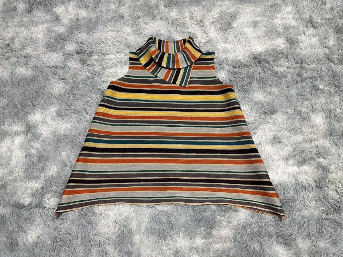 Japanese Brand 🔥Kobito Misaki Asymmetric Pleats Sleeveless Overlap Collar Size US L / EU 52-54 / 3 - 1 Thumbnail