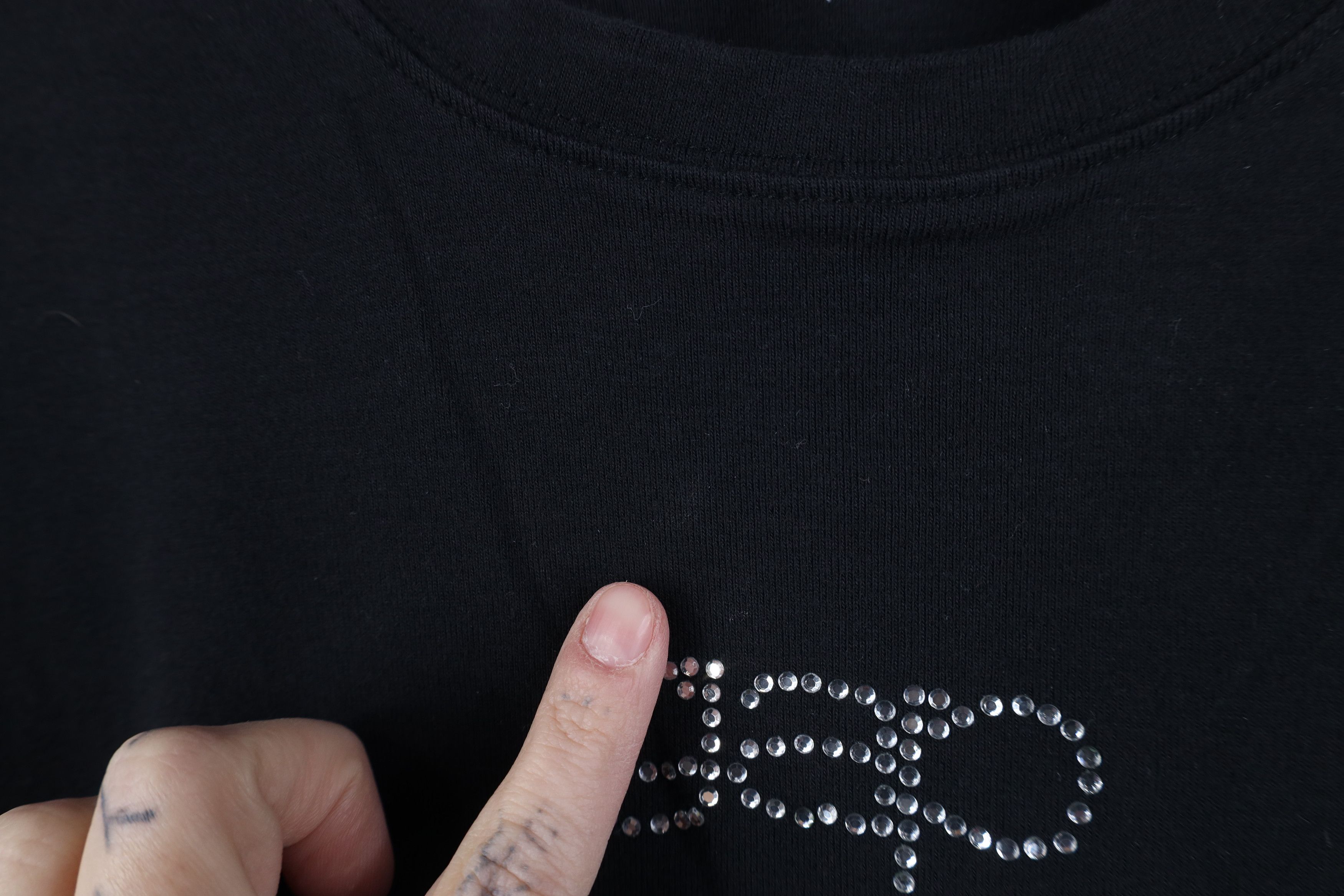 Gap Vintage Y2K Gap Sequin Babydoll Ribbed Knit Cropped T-Shirt Size L / US 10 / IT 46 - 5 Thumbnail