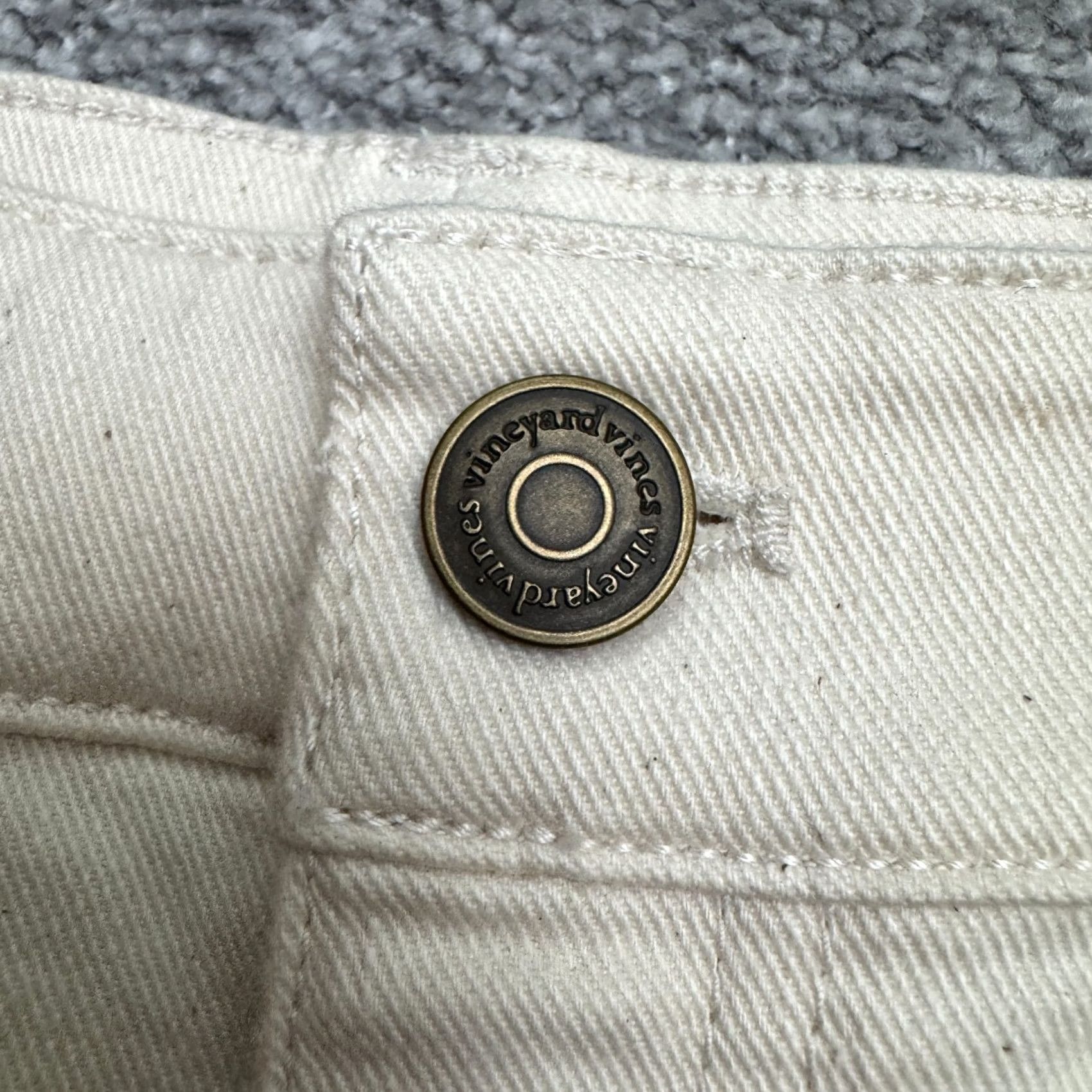Vineyard Vines Vineyard Vines Skinny Jeans Women 4 Beige Raw Hem Mid Rise Denim NWT Marshmallow Size 27" / US 4 / IT 40 - 3 Thumbnail