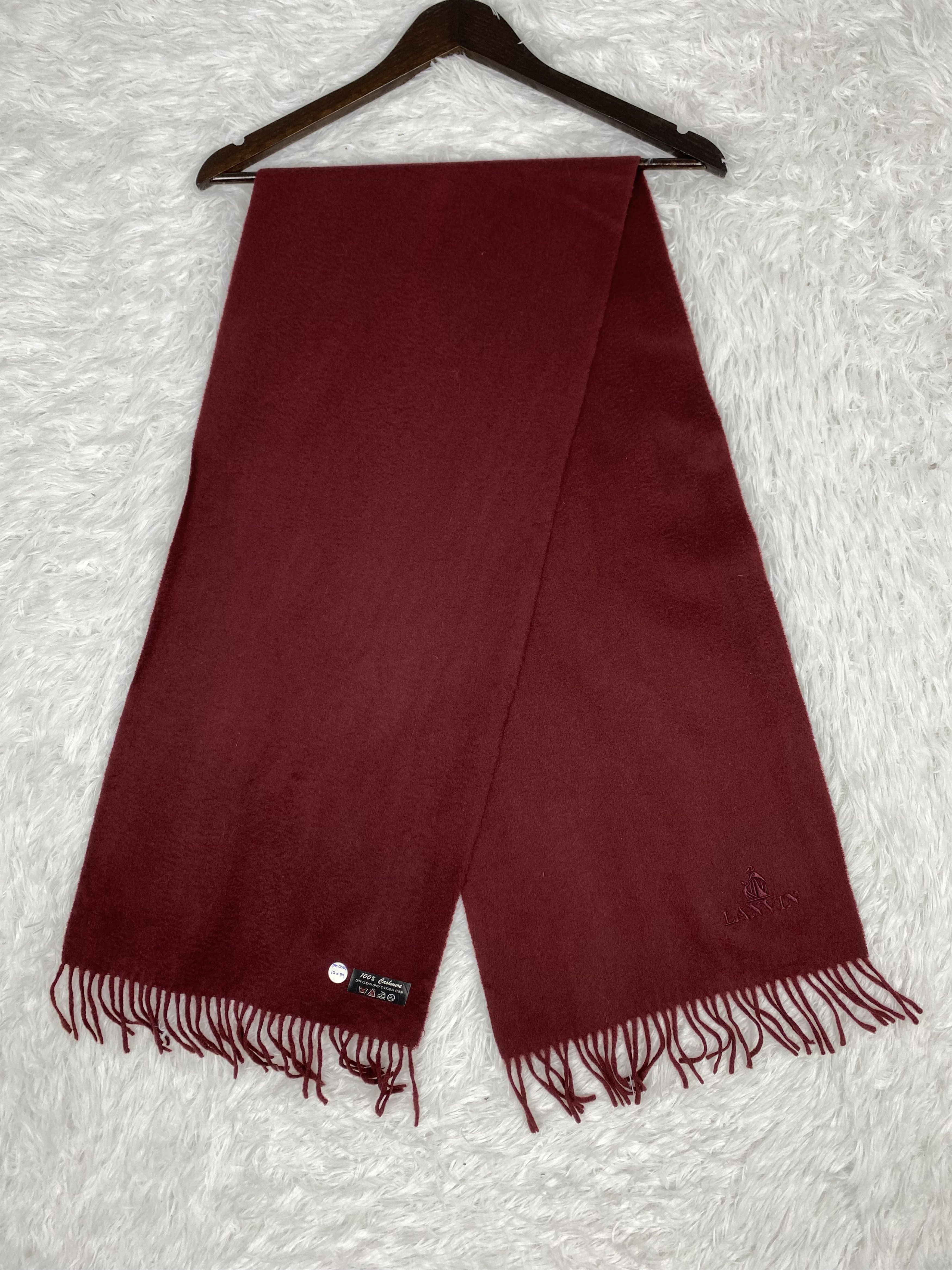 Lanvin Vintage Lanvin Cashmere Scarf / Muffler Neckwear PM0082 Size ONE SIZE - 1 Thumbnail