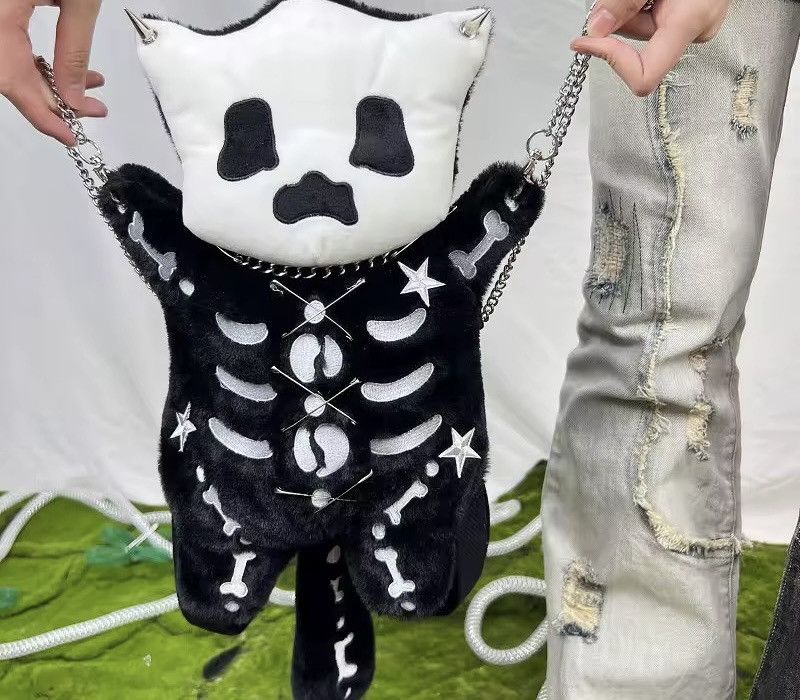 Other Cartoon Gothic Punk Capacity Doll Fluffy Shoulder Backpack Size ONE SIZE - 3 Thumbnail
