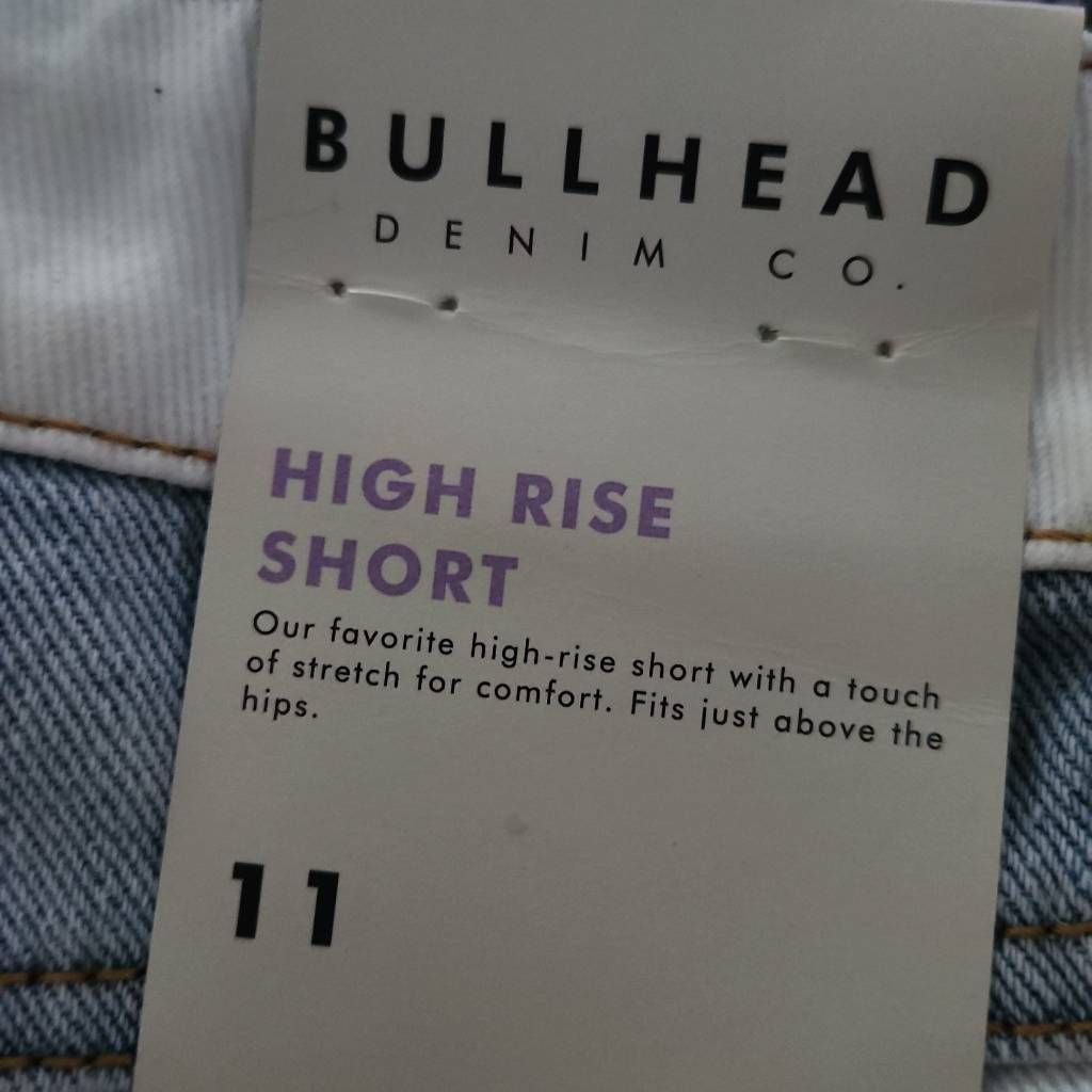 Bullhead Denim Co. Bullhead Denim Women's Size 11 White Lt Blue Button Front Ri Size 32" / US 10 / IT 46 - 4 Thumbnail
