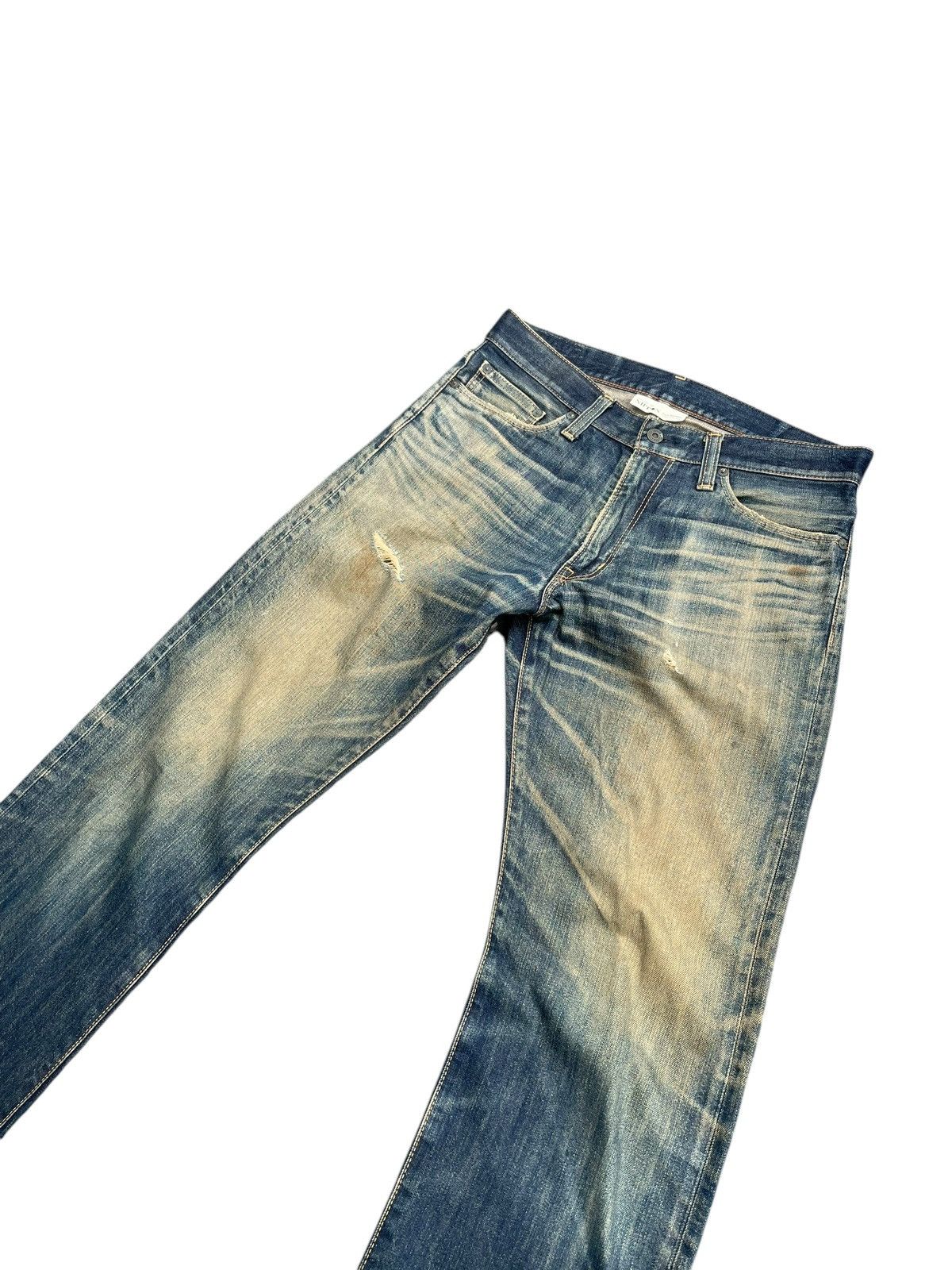 Japanese Brand Vintage Back Number Distresed denim Size US 34 / EU 50 - 2 Thumbnail