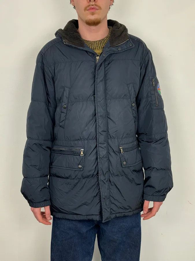 Prada AW2006 Prada Navy Fur Collar Heavy Puffer Jacket Size US L / EU 52-54 / 3 - 2 Thumbnail