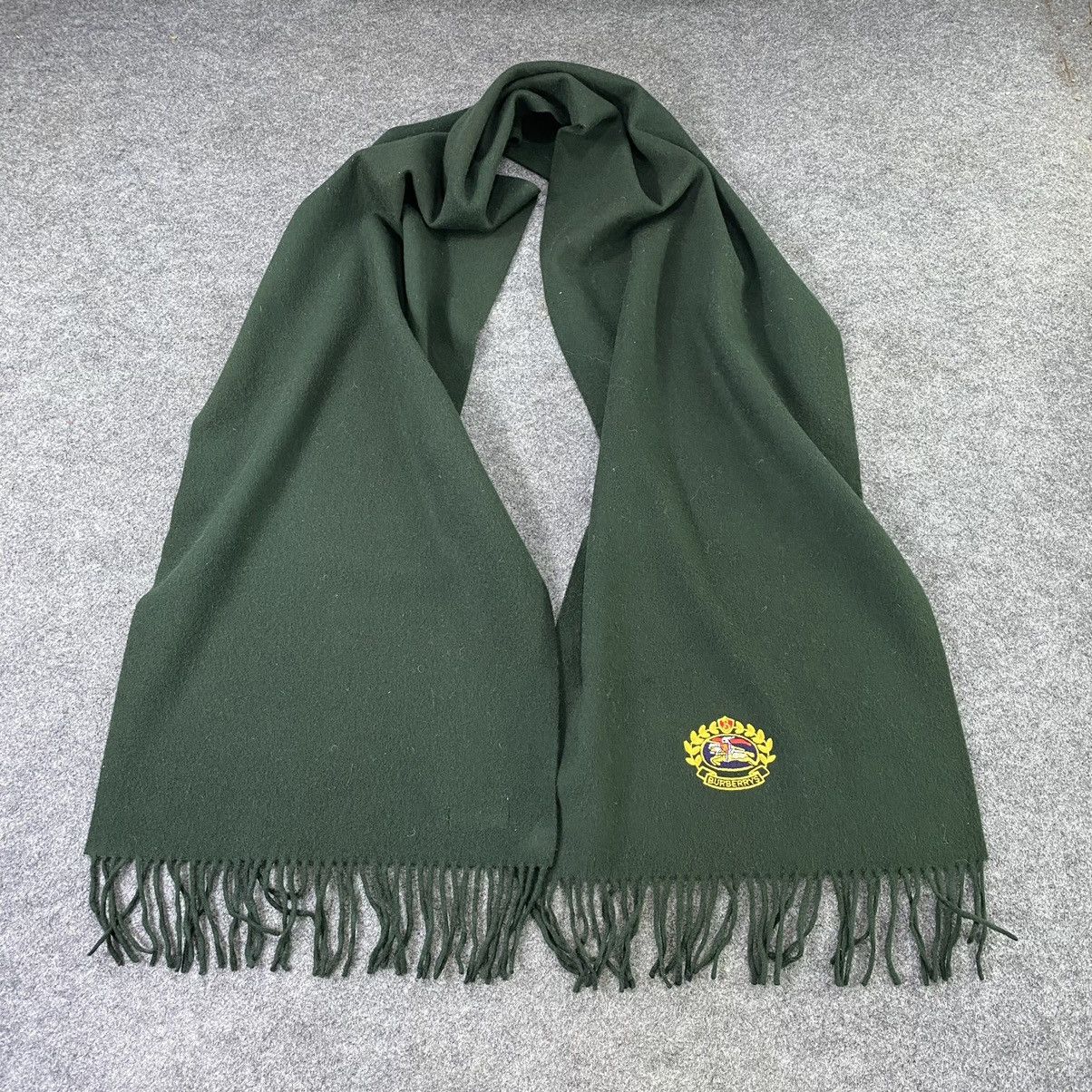 Burberry × Vintage Burberry Lambswool Muffler / Scarf / Neckwear -K052 Size ONE SIZE - 1 Thumbnail