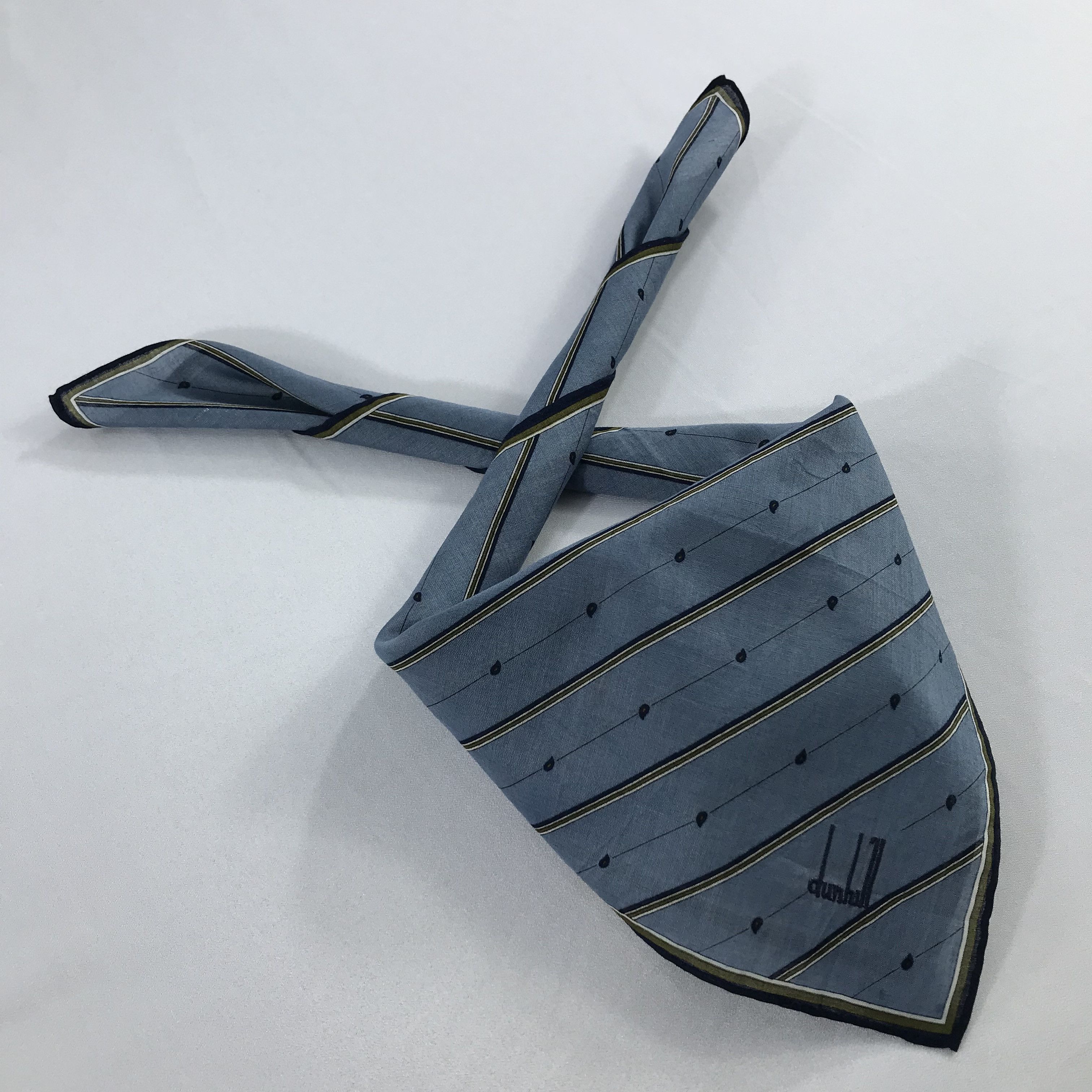 Alfred Dunhill × Vintage Dunhill Bandana / Handkerchief / Neckerchief - S2530 Size ONE SIZE - 4 Thumbnail