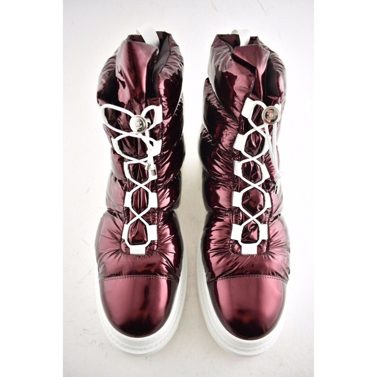 Chanel Chanel 18K Red Metallized Fabric CC Logo Snow Winter Size US 12 / IT 42 - 5 Thumbnail