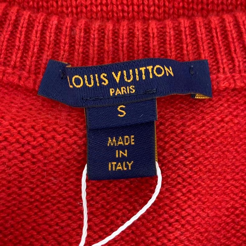 Louis Vuitton Louis Vuitton 22 Red Cashmere Half Zipper Crew Neck Short Size S / US 4 / IT 40 - 6 Thumbnail