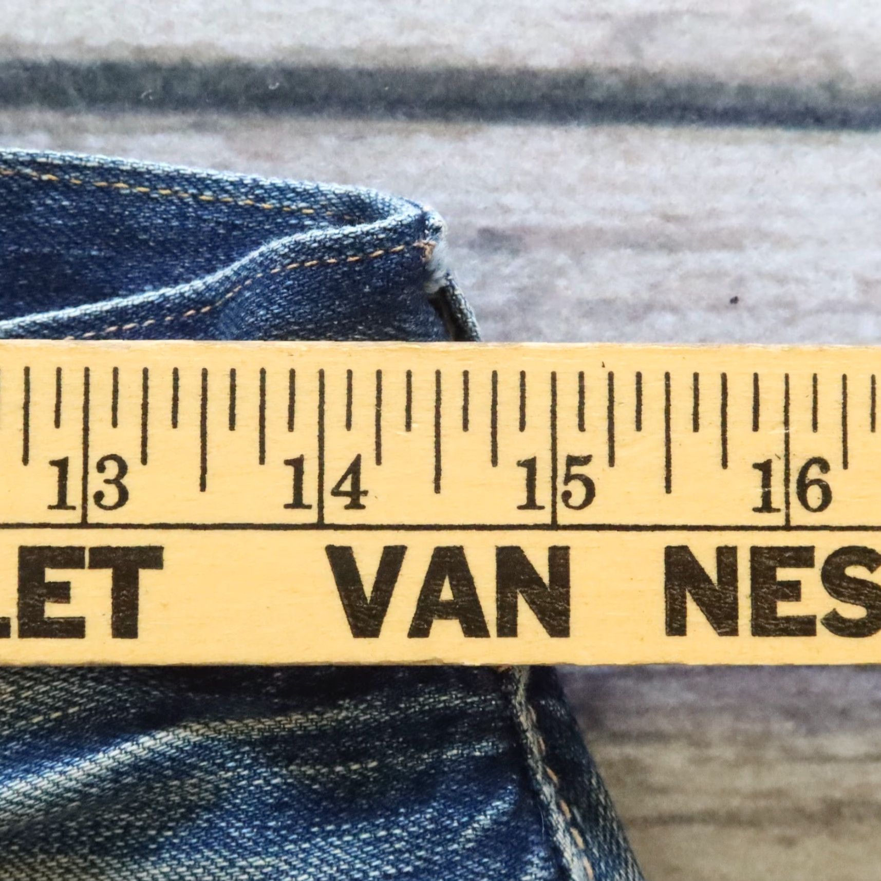 Vintage VINTAGE Heller's Cafe Jeans Selvedge Denim 30 Blue Mens Jeans Vintage 30 Selvedge Denim Jeans Hardwearing 90s? Size US 30 / EU 46 - 7 Thumbnail