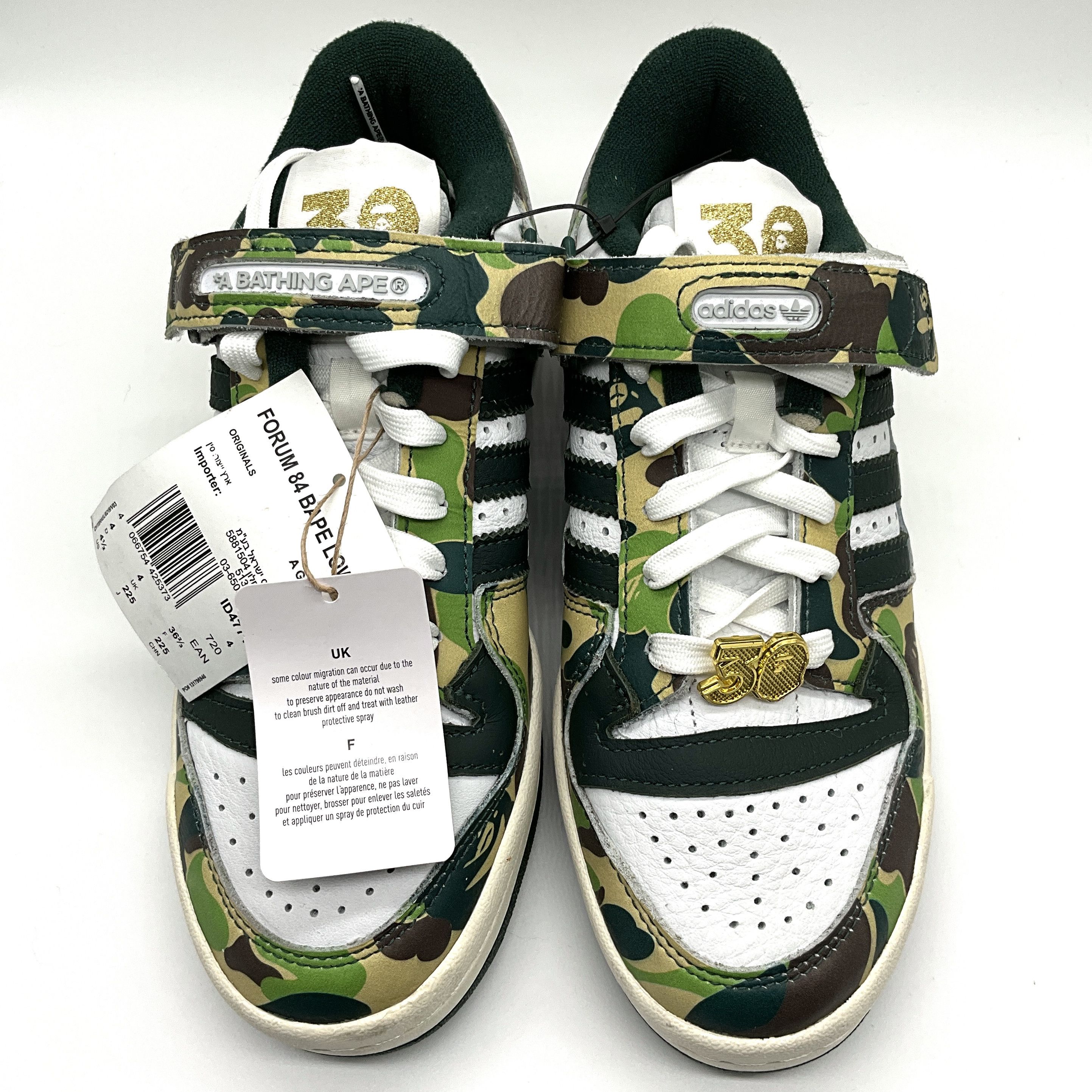Adidas × Bape Bape x Adidas forum 84 low top sneakers Size US 4.5 / IT 34.5 - 10 Thumbnail