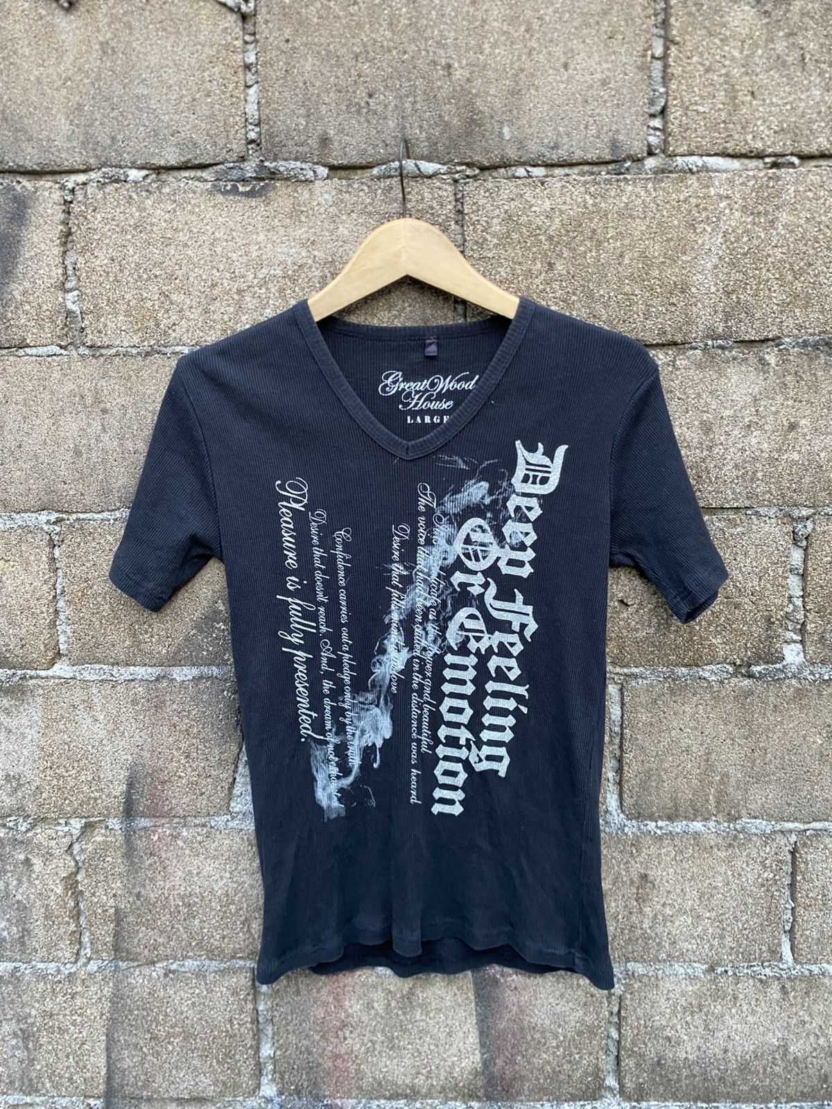 If Six Was Nine × Japanese Brand × Le Grande Bleu (L.G.B.) Great wood house smoke poem tshirt Size US M / EU 48-50 / 2 - 1 Thumbnail
