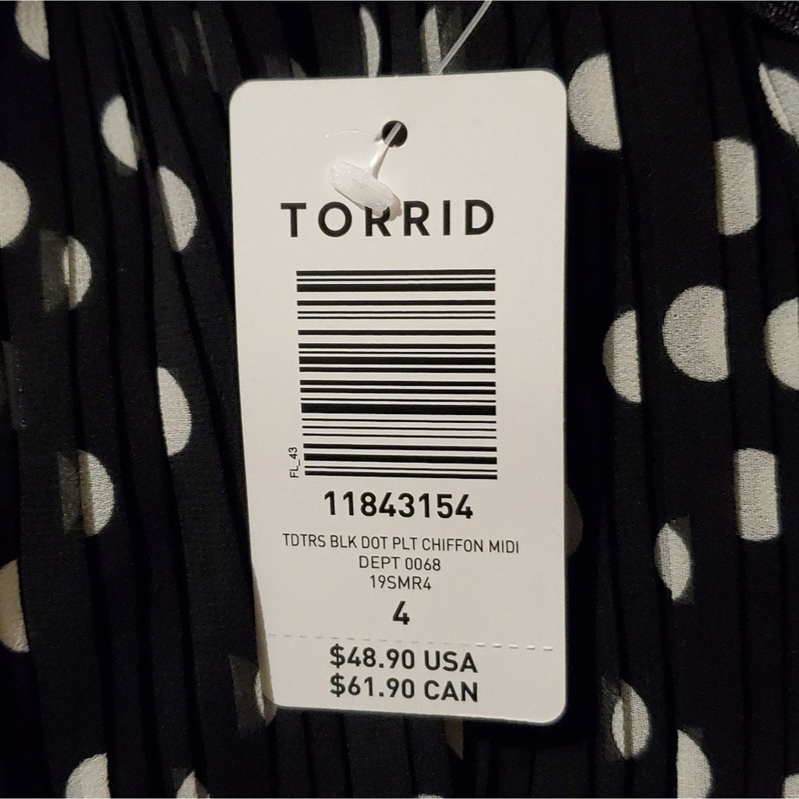 Torrid TORRID ● POLKA DOT ● BROOMSTICK PLEATED ● SKIRT 3x ● NWT Size 42" / US 20 - 7 Thumbnail