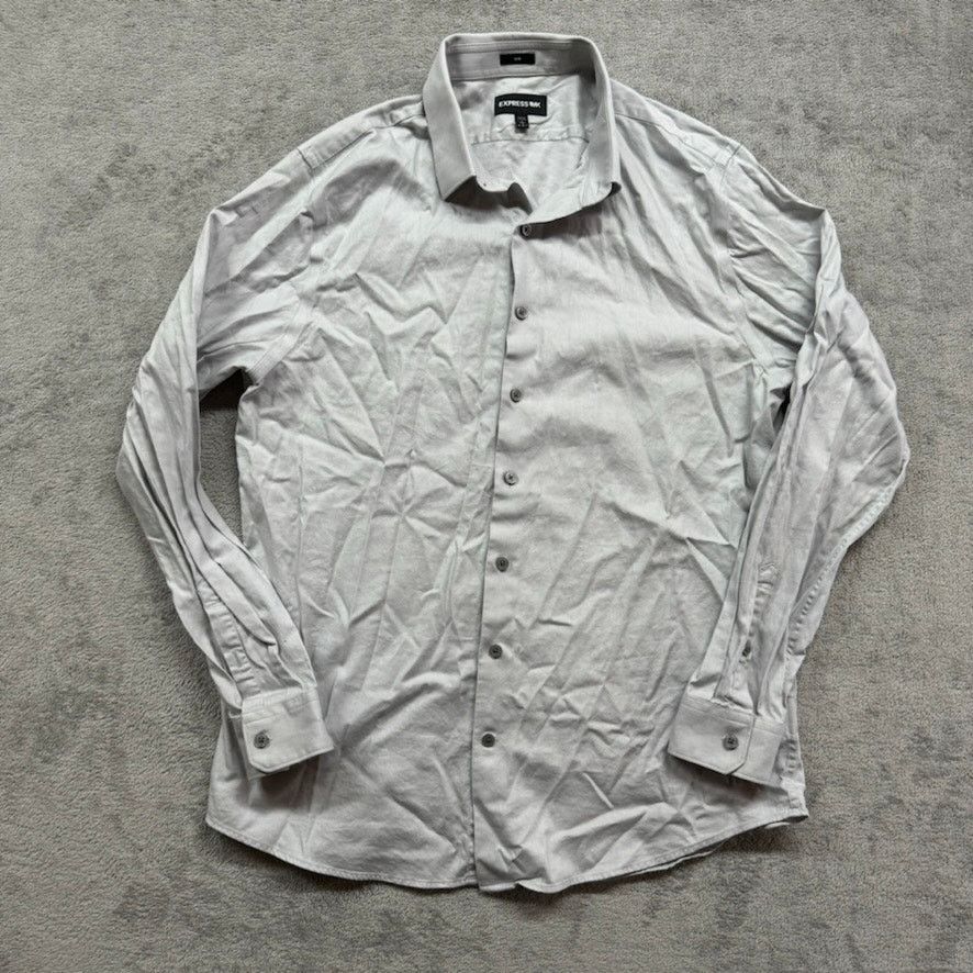 Express Express 1MX Button Up Shirt Mens Large 16-16.5 Slim Work Size US L / EU 52-54 / 3 - 1 Thumbnail