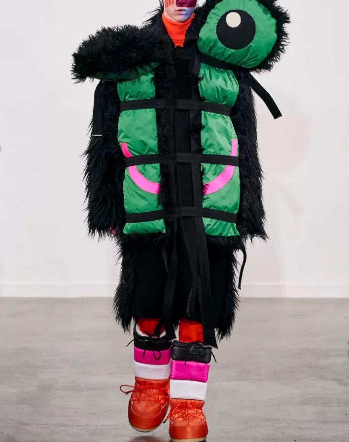 Walter Van Beirendonck Walter Van Beirendonck 19FW fashion fur strap wool jacket Size US M / EU 48-50 / 2 - 8 Thumbnail
