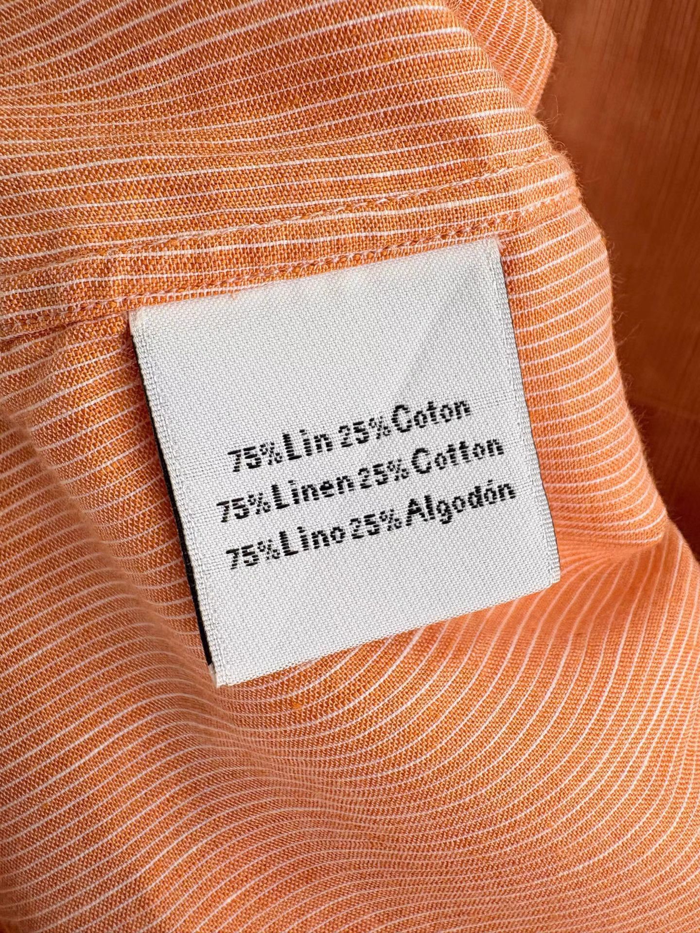 Hermes HERMES Linen Short Sleeve Shirt With Chest Pocket K1 Size US S / EU 44-46 / 1 - 4 Thumbnail