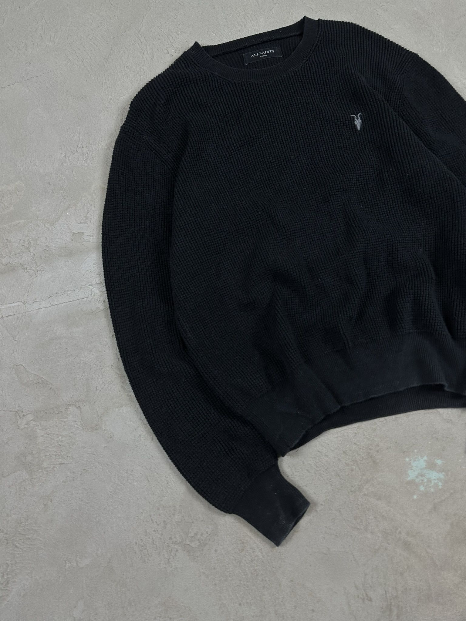 Allsaints Allsaints Cotton Boxy Logo Knit Sweater Size US L / EU 52-54 / 3 - 5 Thumbnail