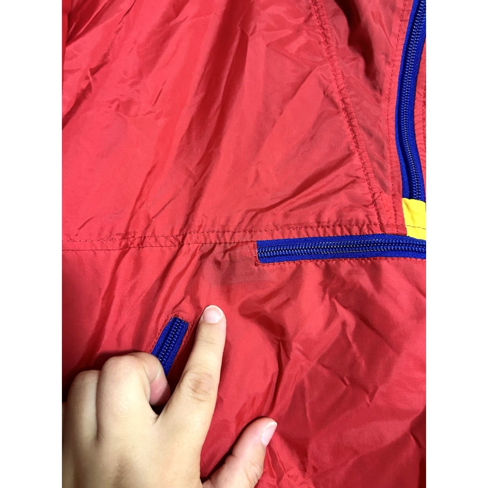 Sierra Designs VINTAGE Sierra Designs Mens Jacket Windbreaker 1/4 Zip Nylon Red Blue M Size US M / EU 48-50 / 2 - 7 Thumbnail