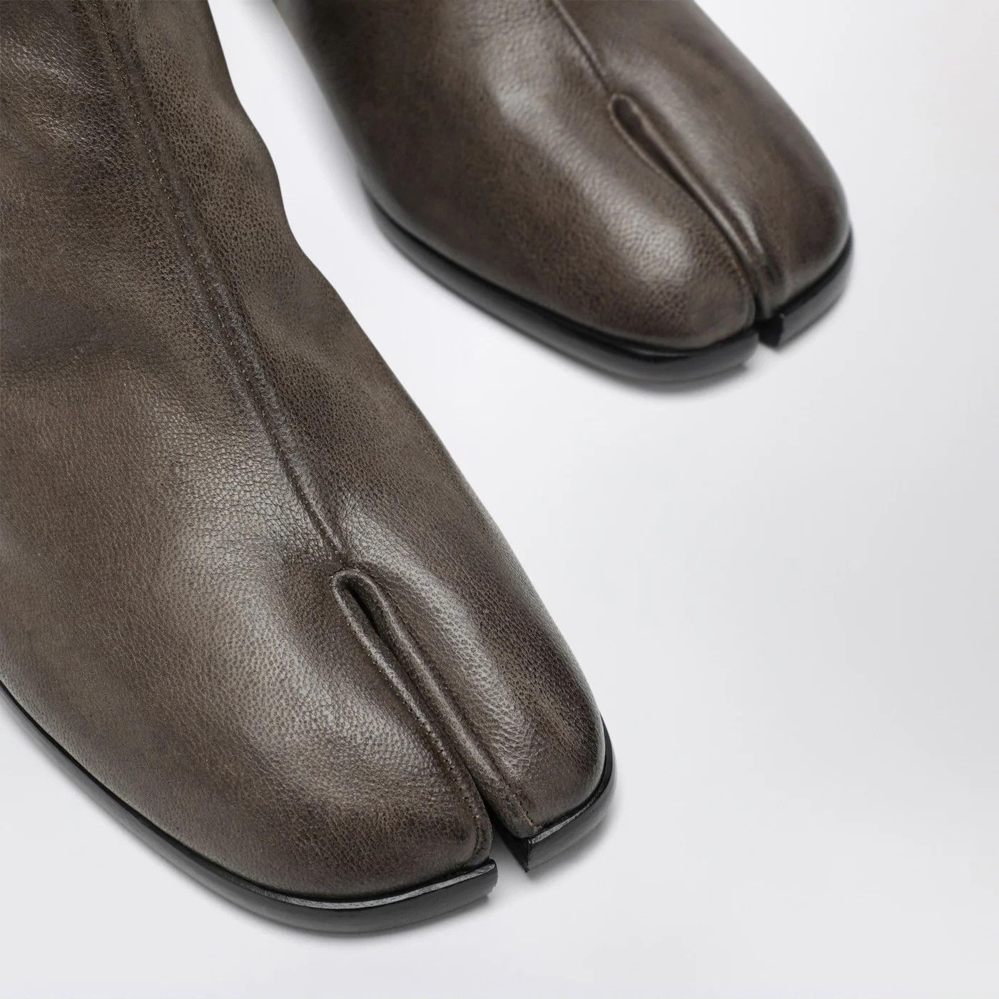 Maison Margiela o1d2blof0526 Tabi Leather Ankle Boots in Brown Size US 11 / EU 44 - 5 Thumbnail