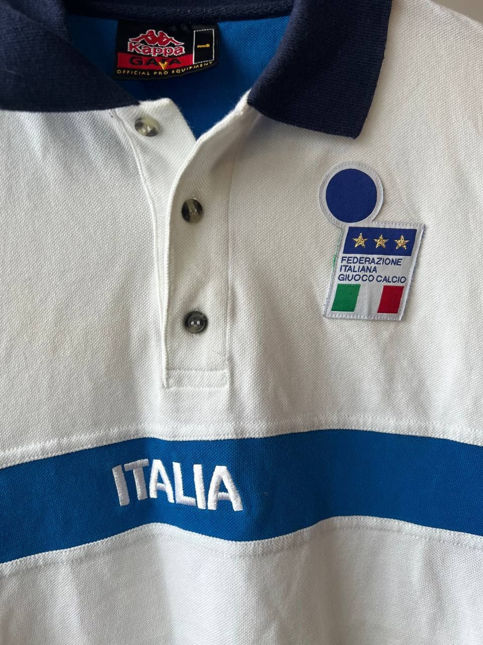 Kappa 1998/2000 ITALY(ITALIA) TEAM RARE SOCCER FOOTBALL POLO SHIRT Size US L / EU 52-54 / 3 - 4 Thumbnail