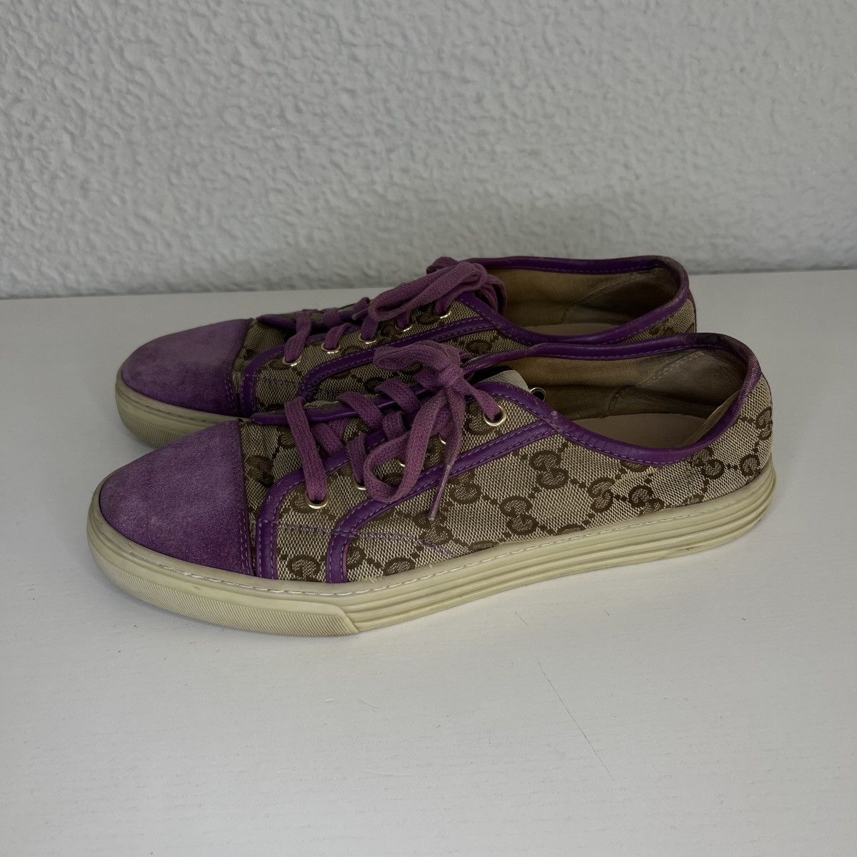 Gucci Gucci GG Shoes Trainers Sneakers Monogram Pink Leather Y2K Size US 9 / IT 39 - 1 Thumbnail