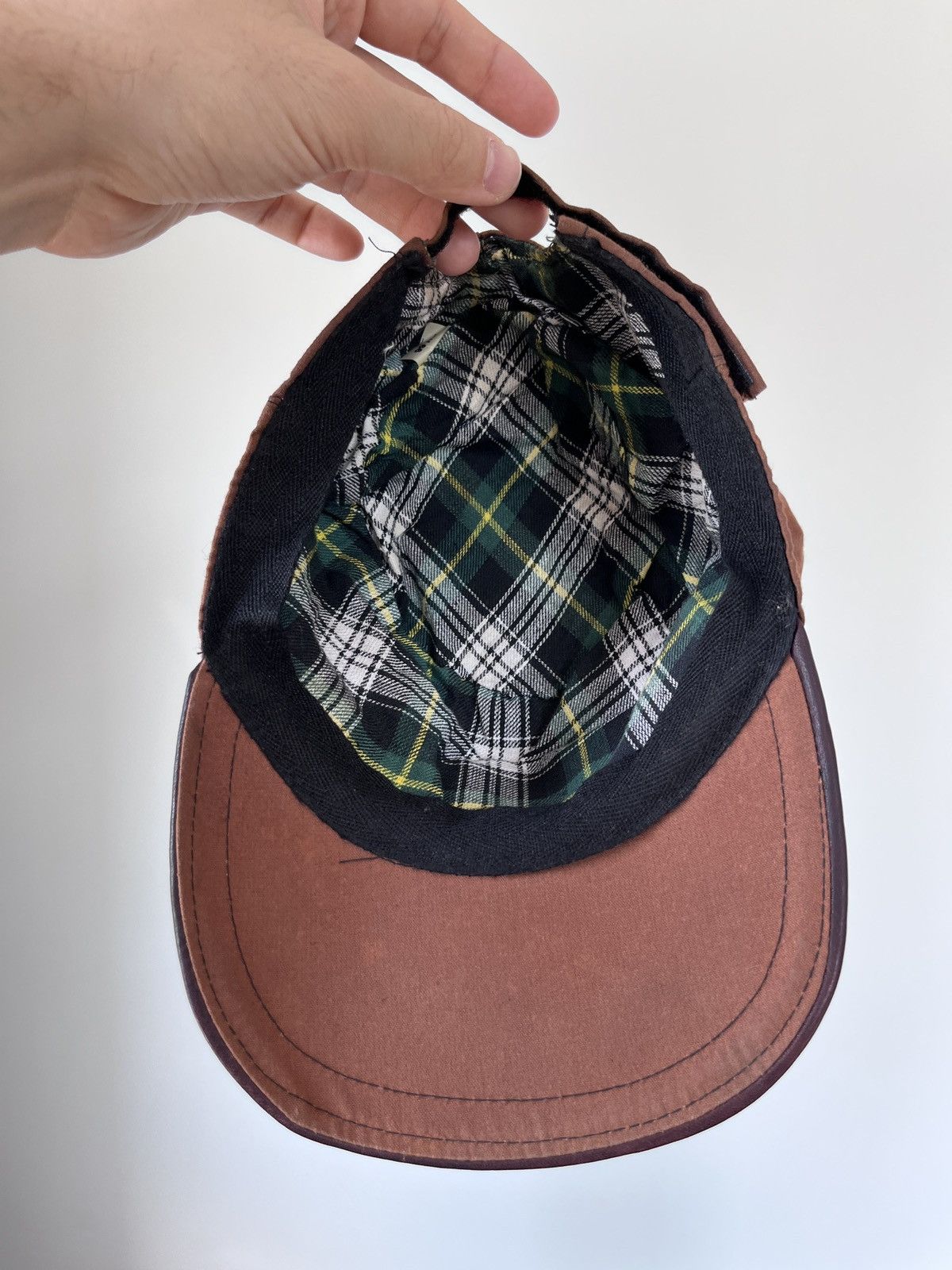 Vintage OXFORD Vintage Leather Brown Tartan Basseball Hat Cap Size ONE SIZE - 12 Thumbnail