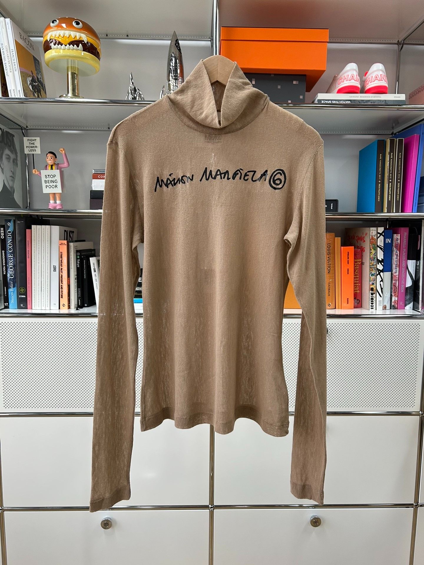 Maison Margiela Maison Margiela Mesh logo letter printed turtleneck long-sl Size US S / EU 44-46 / 1 - 1 Thumbnail