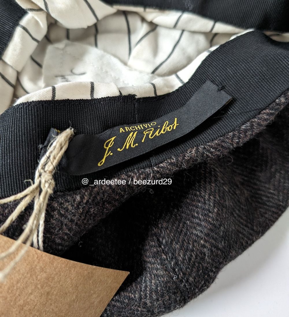 Archivio J.M. Ribot *NEW* ENGLISH VINTAGE WOOL LEATHER BRIM HAT Size ONE SIZE - 8 Thumbnail