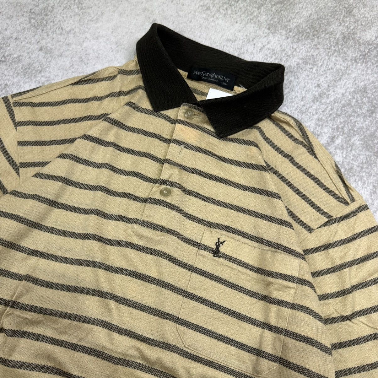 Yves Saint Laurent YvesSaintLaurent stripe poloshirt Size US L / EU 52-54 / 3 - 3 Thumbnail