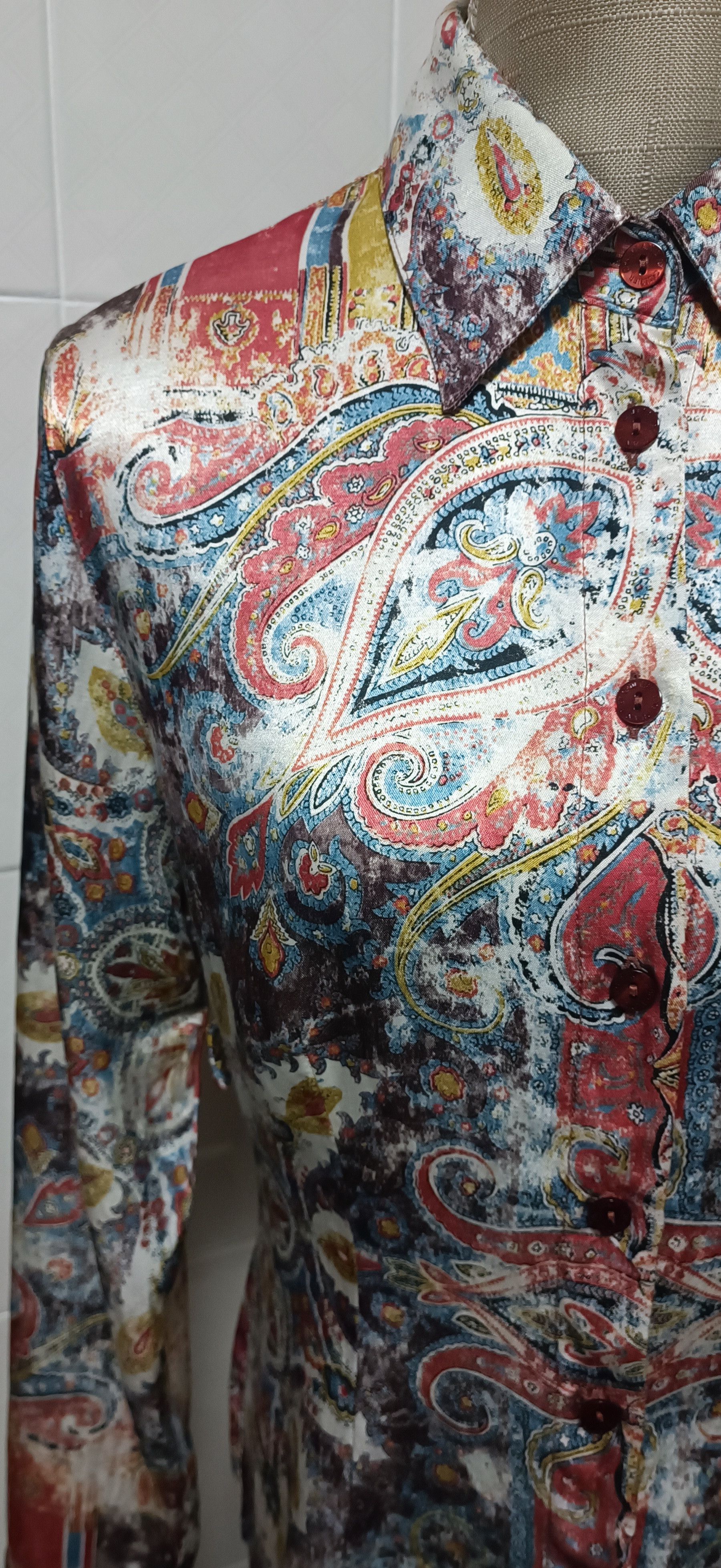 Jean Paul Gaultier Multicolor satin fabric shirt Size L / US 10 / IT 46 - 10 Thumbnail