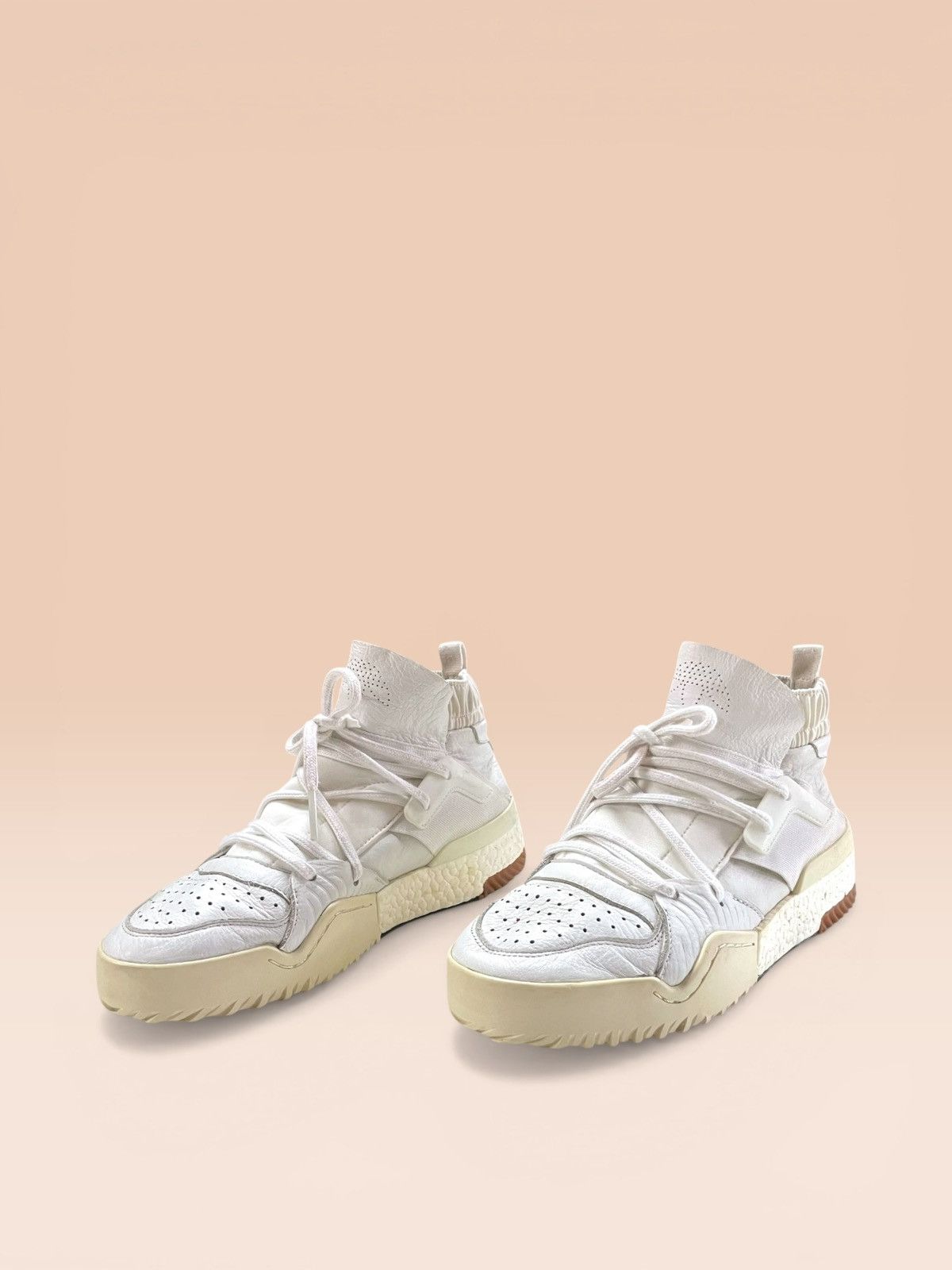 Adidas × Alexander Wang Adidas X Alexander Wang Bball "Triple White" Size US 7.5 / EU 40-41 - 8 Thumbnail
