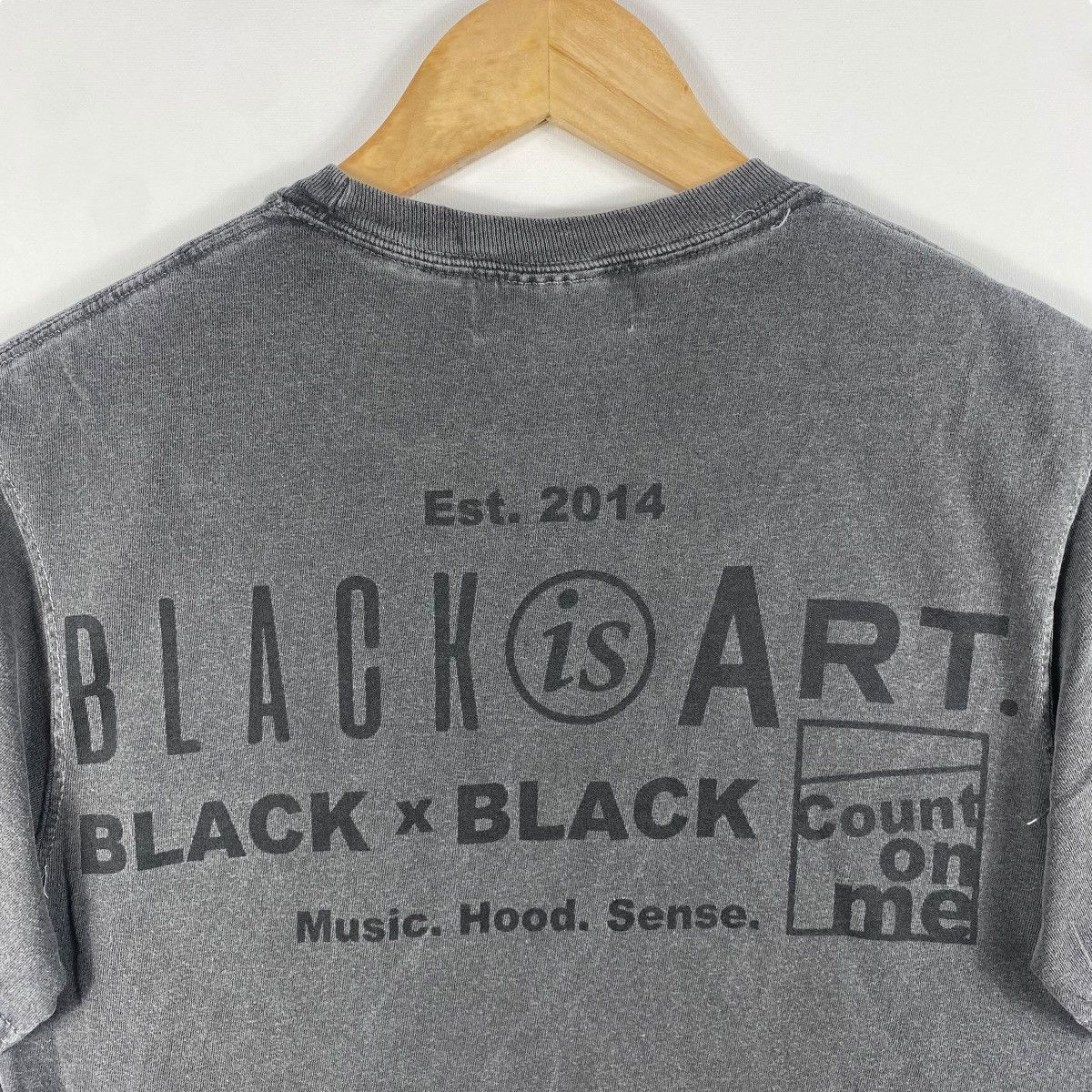 Japanese Brand Japanese Brand BLACK x BLACK "Black Is Art" Pocket Tee Shirt Size US S / EU 44-46 / 1 - 2 Thumbnail