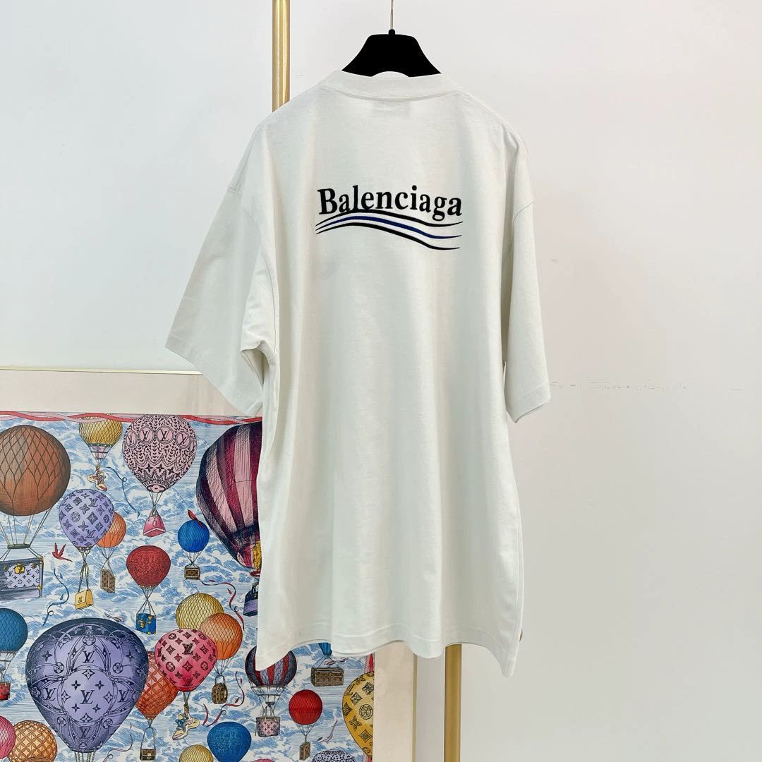 Balenciaga Balenciaga White Tee M Size US M / EU 48-50 / 2 - 2 Thumbnail