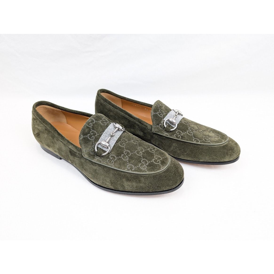 Gucci o1rshd1 Luxury Suede Loafers in Violet Green Size US 9 / EU 42 - 13 Thumbnail