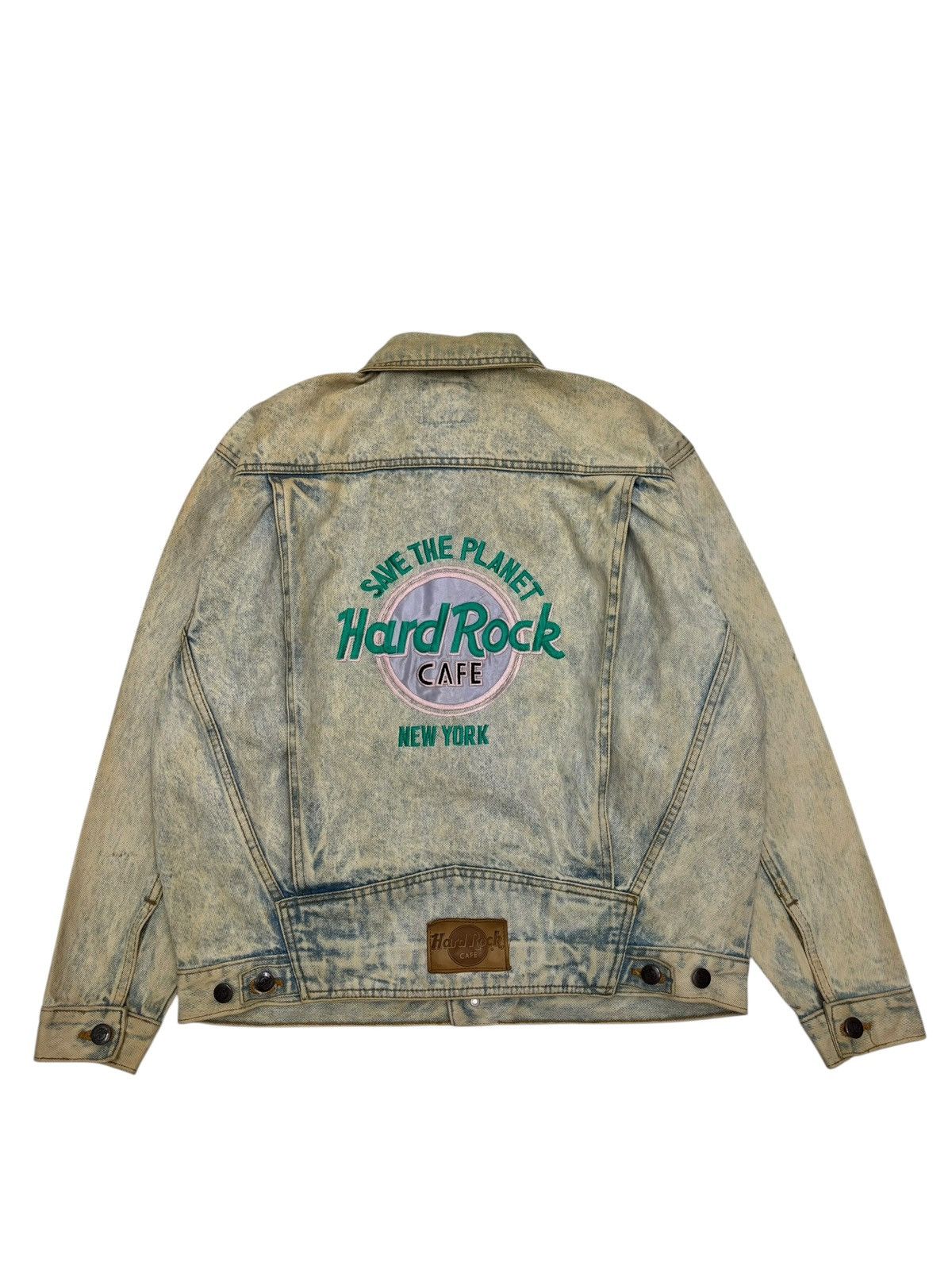 Hard Rock Cafe 🔥VINTAGE HARD ROCK CAFE NEW YORK ACID MUD WASH DENIM JACKET Size US M / EU 48-50 / 2 - 10 Thumbnail