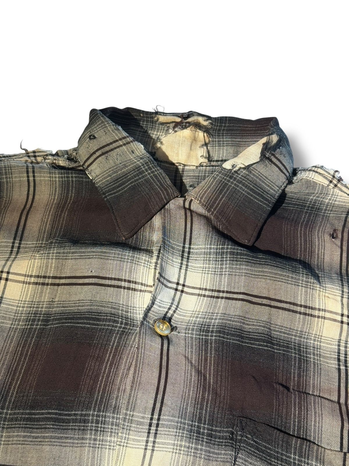 Other *RARE* VINTAGE 70s 80s RAYON COTTON FLANNEL SHIRT THRASHED Size US L / EU 52-54 / 3 - 5 Thumbnail