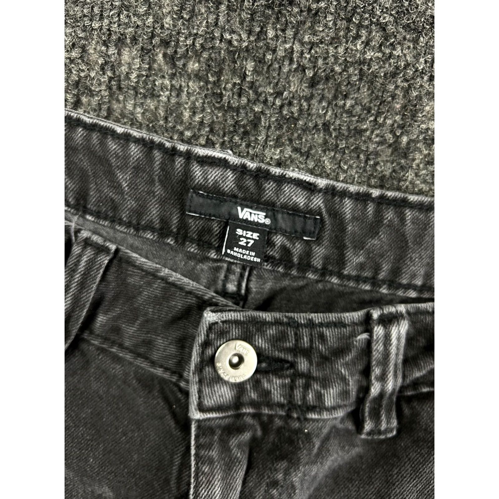 Vans VANS Womens Jeans 27 Curbside Trousers Barrel Wide Leg Baggy Faded Black Denim Pants Womens Size 27" / US 4 / IT 40 - 4 Thumbnail