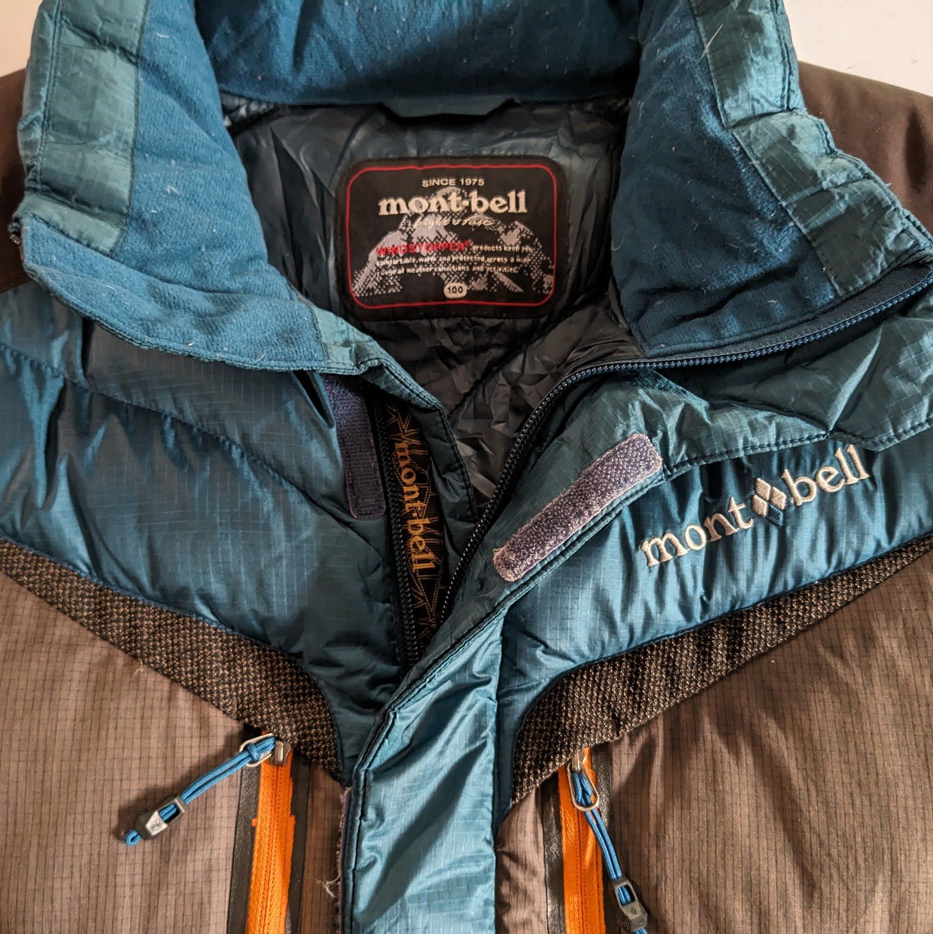 Montbell Mont bell down EX 800 windstopper puffer jacket Size US L / EU 52-54 / 3 - 6 Thumbnail
