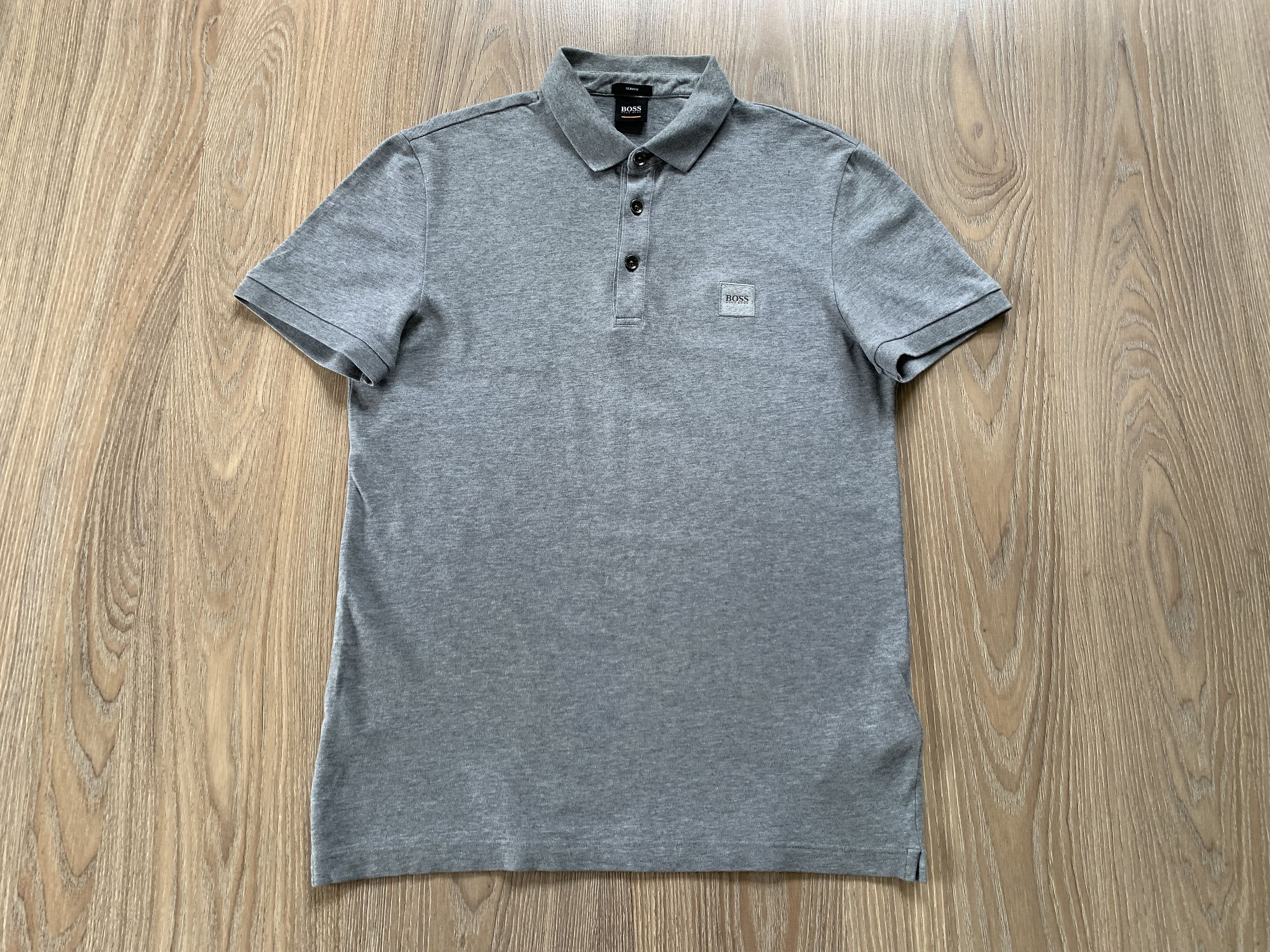 Hugo Boss Hugo Boss Orange Slim Fit Men Grey Polo T-Shirt Size US M / EU 48-50 / 2 - 2 Thumbnail