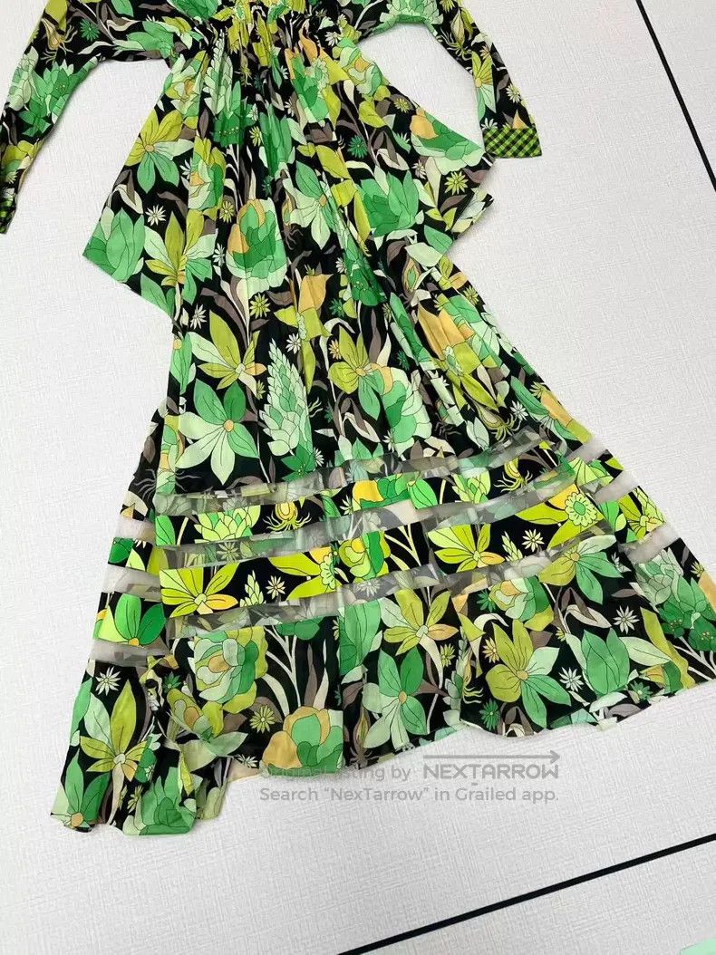 Fendi Fendi Show Model Flower Printed Long Dress Size XS / US 0-2 / IT 36-38 - 4 Thumbnail
