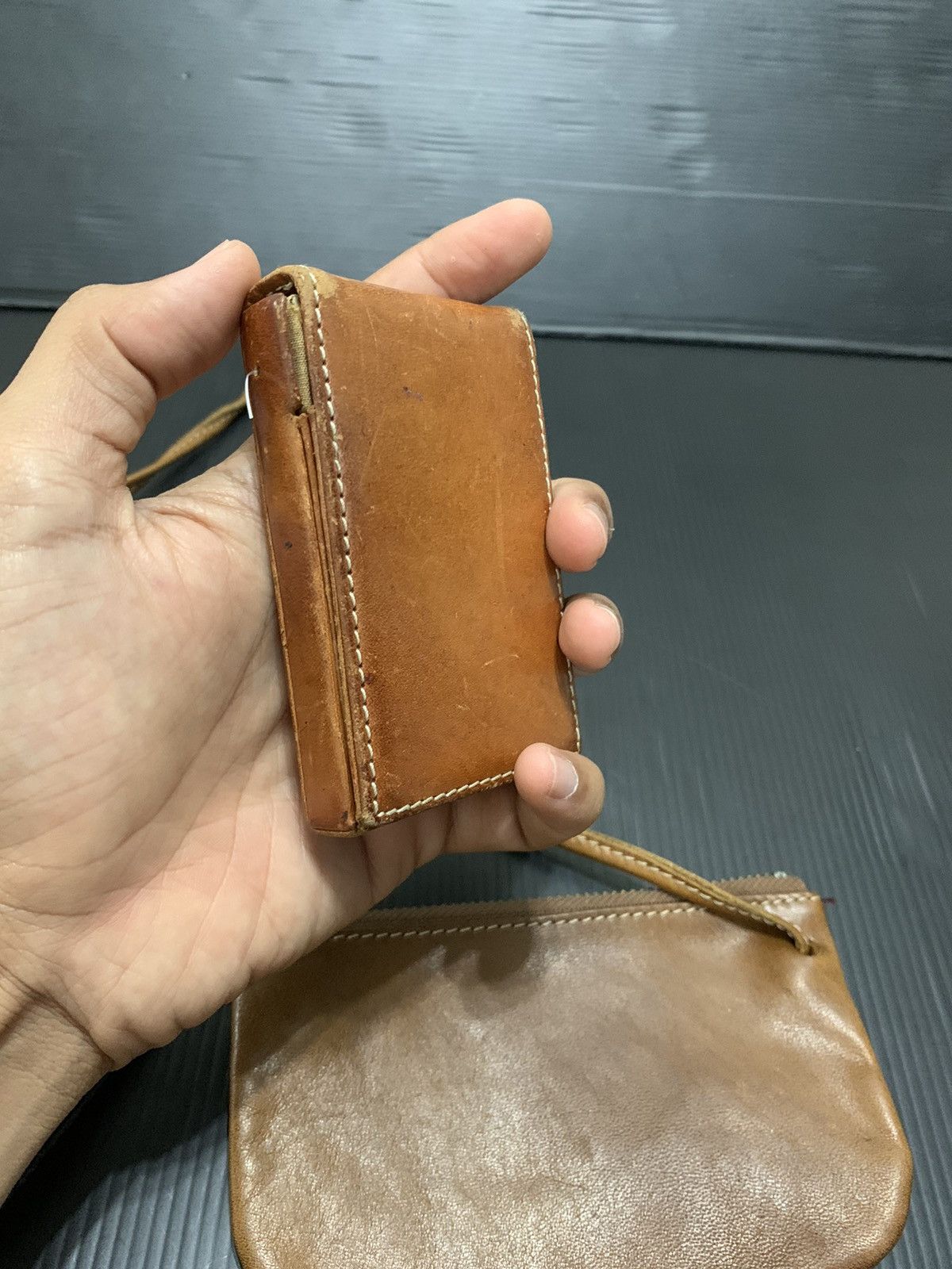 Leather Lot 4 pcs Leather coin bag cigerette Leather wallet Size ONE SIZE - 3 Thumbnail